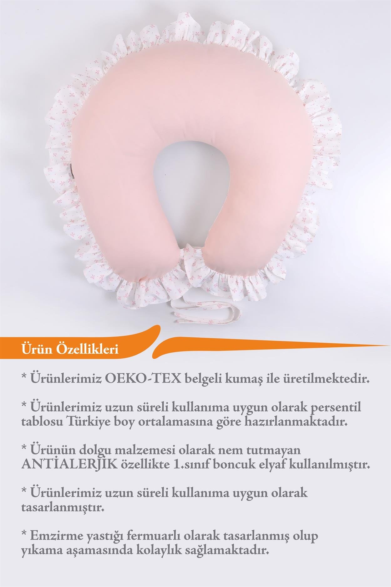 Umay BebekEmzirme Yastığı Emzirme Önlüğü Set (Prenses Fırfırlı)