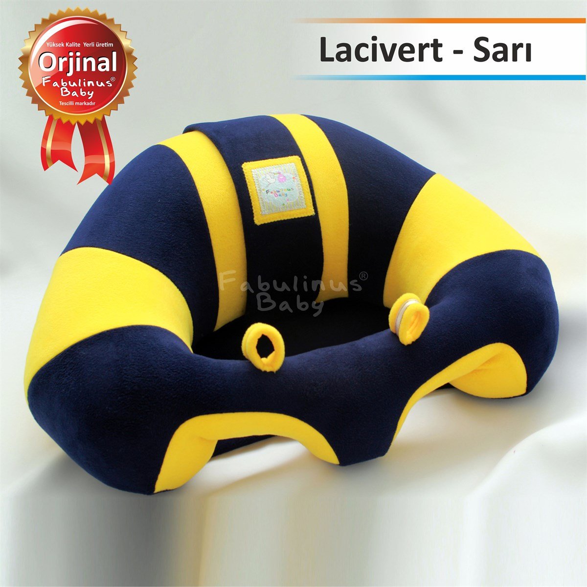 fabulinusFabulinus Bebe yatmaz Devrilmez Bebek Minderi (Sarı Lacivert)