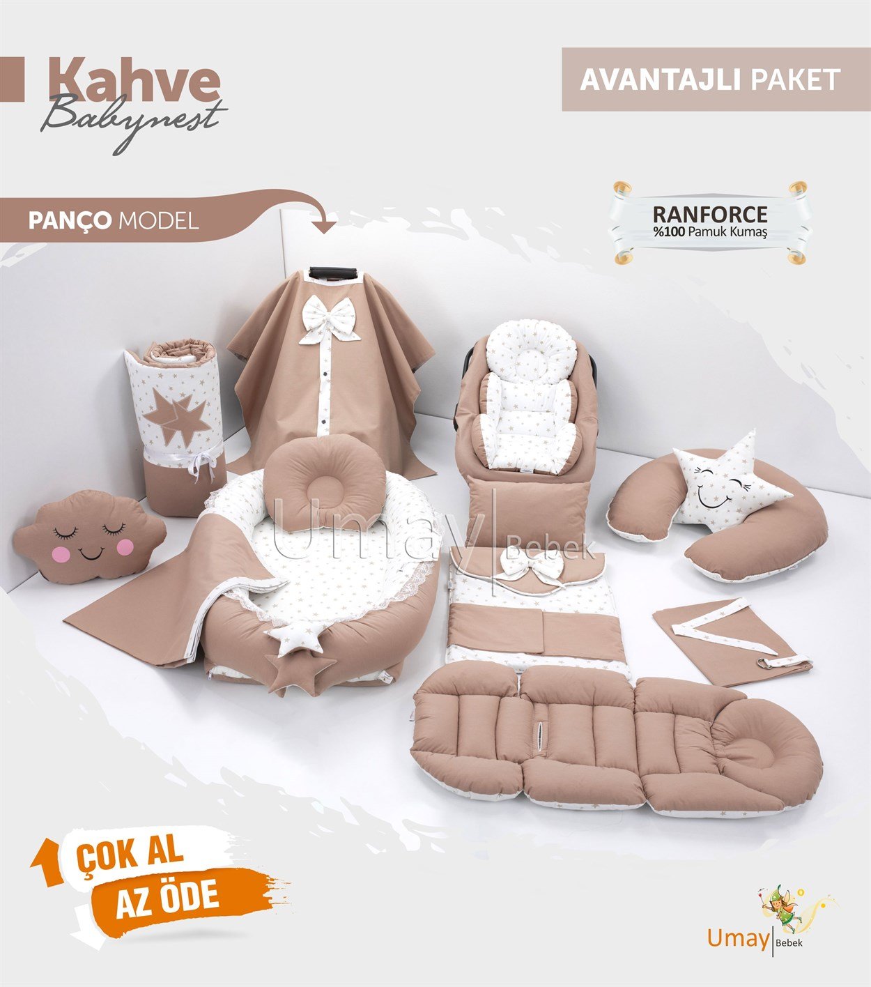 Umay BebekKahve Komple Set (Tutmalı)