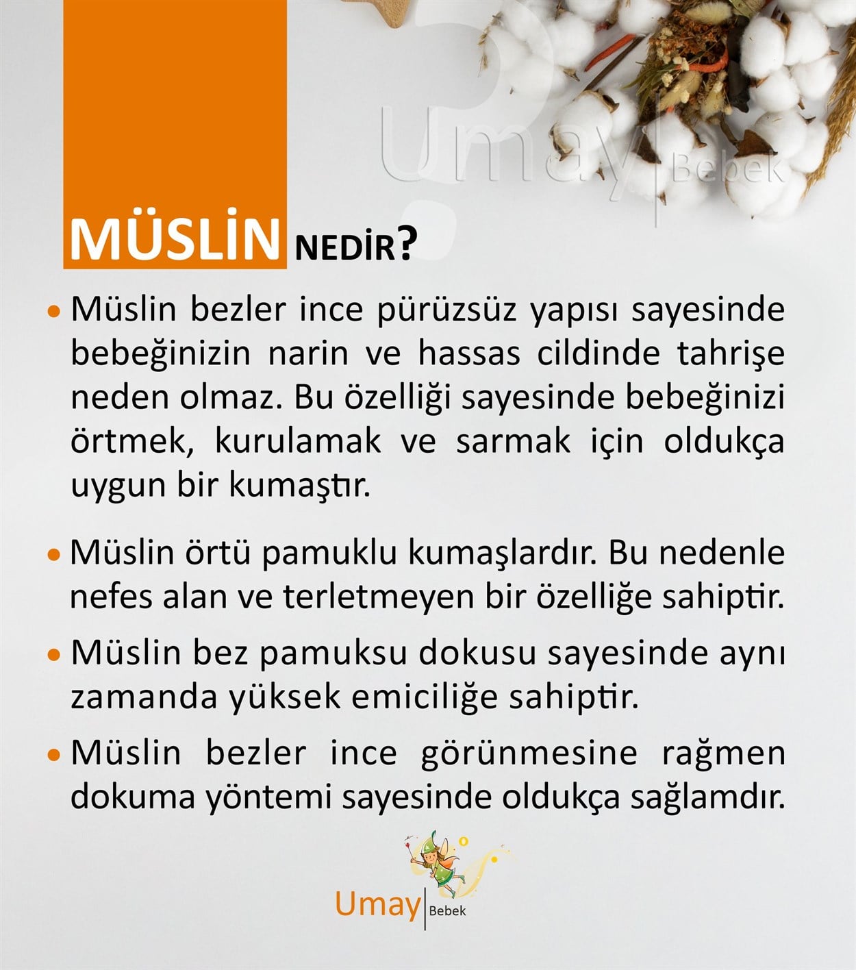 Umay BebekOrganik çift katlı müslin pike, battaniye, ter bezi, ağız bezi, banyo - Okyanus Mavi