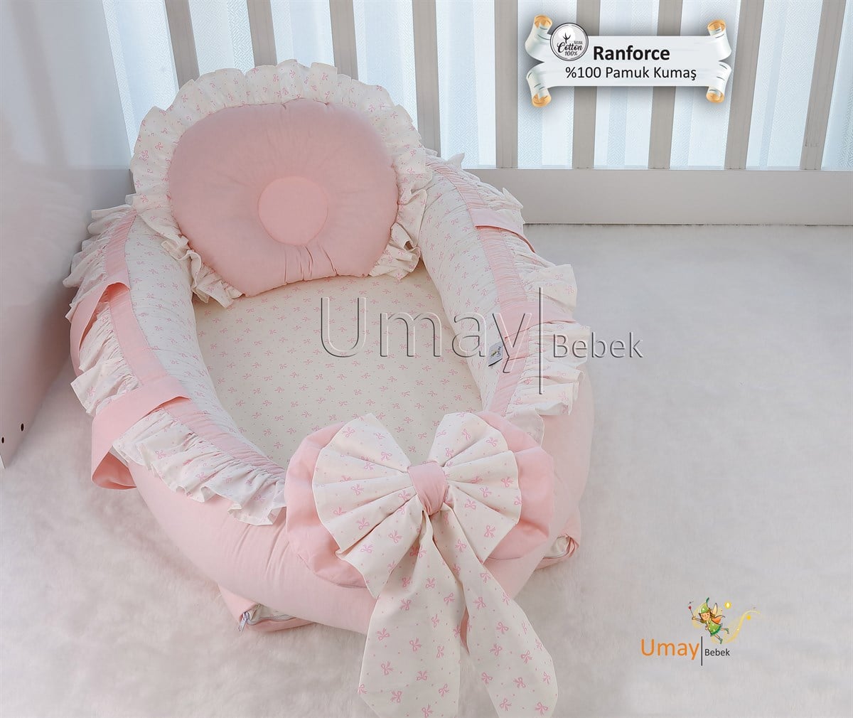 Umay BebekPembe (Prenses )  Babynest Bebek Yatağı 