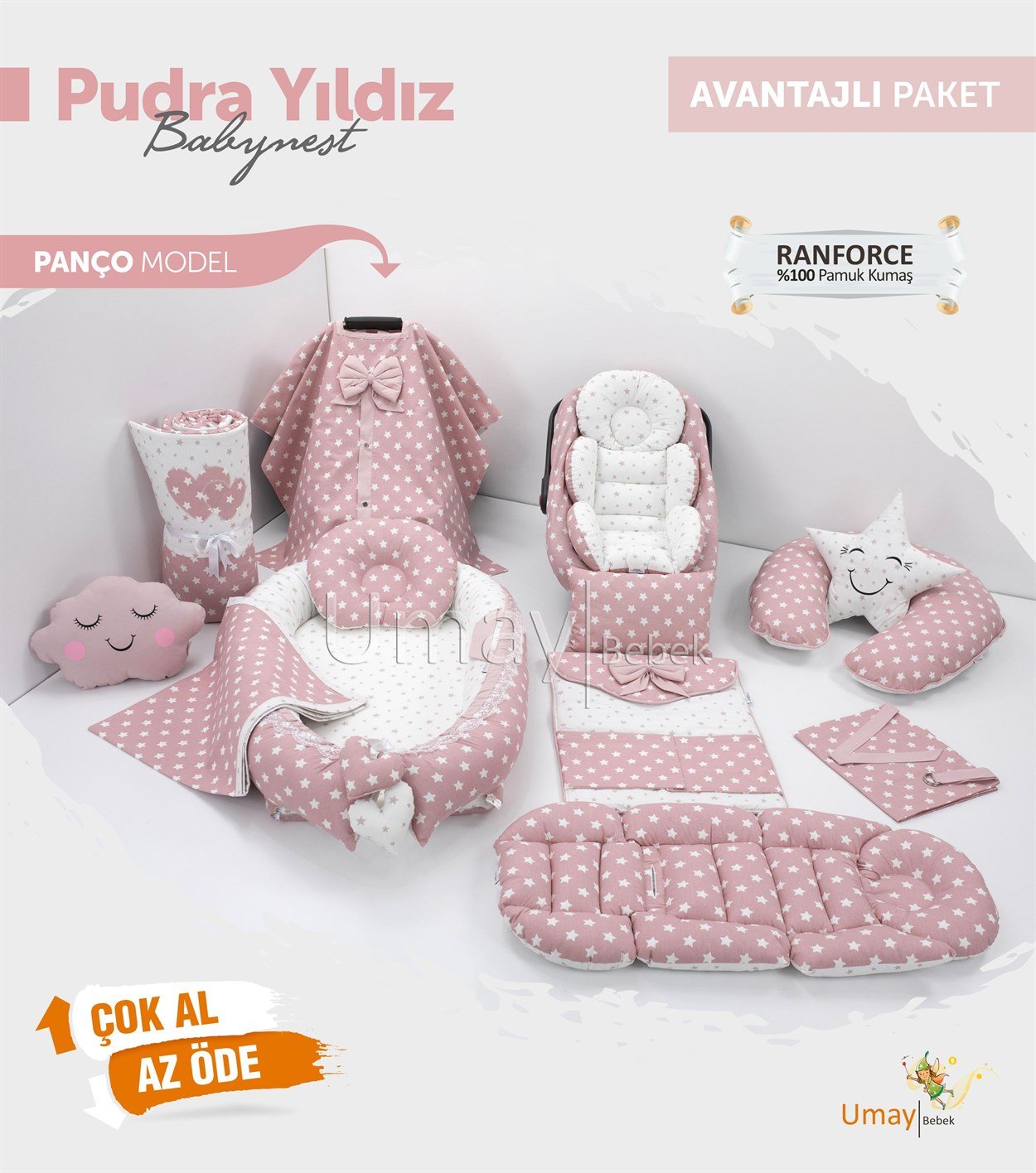 Umay BebekPudra Yıldızlı Komple Set