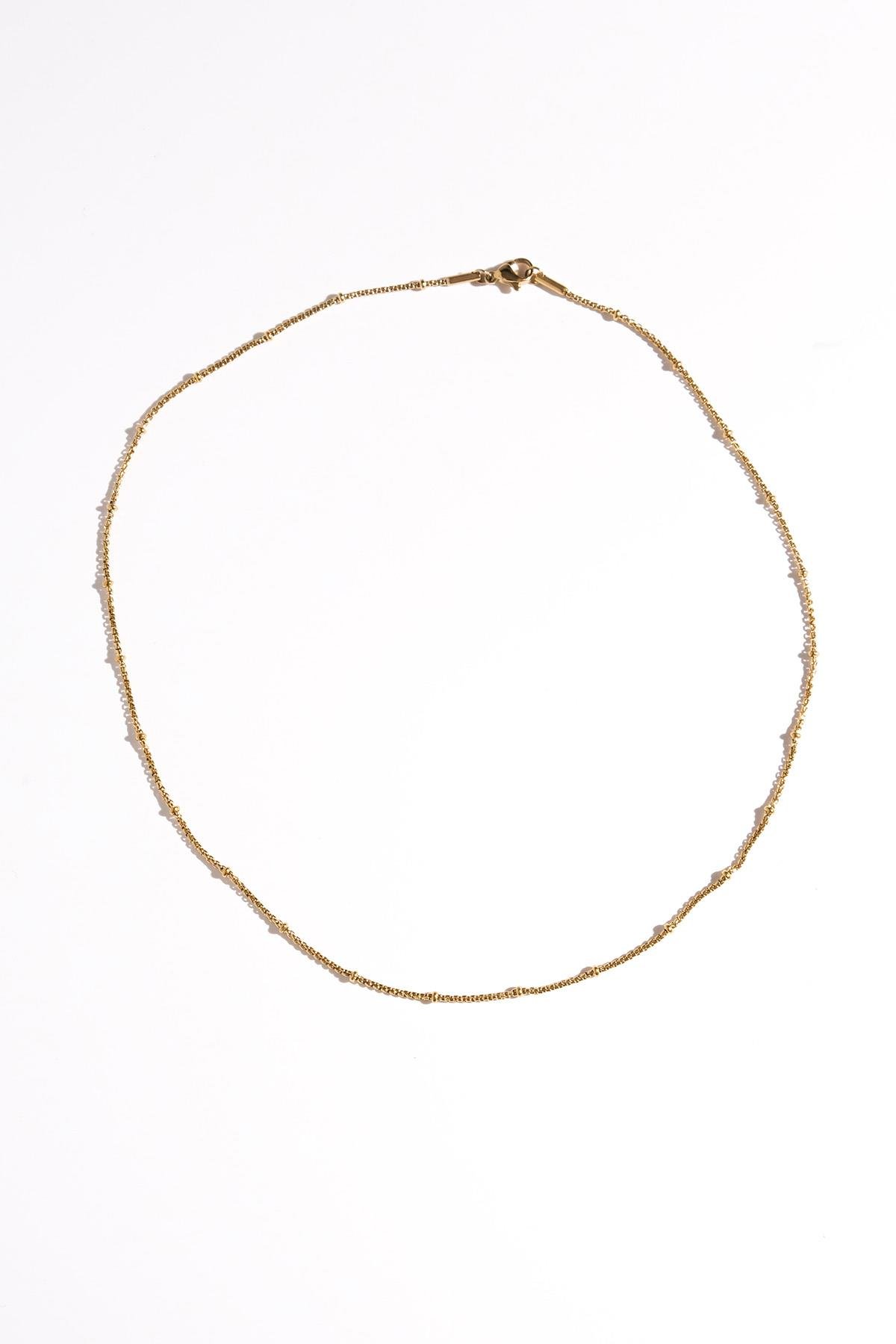 Mio Gusto Altın Renk Halka Detaylı Kadın Kolye Modelleri