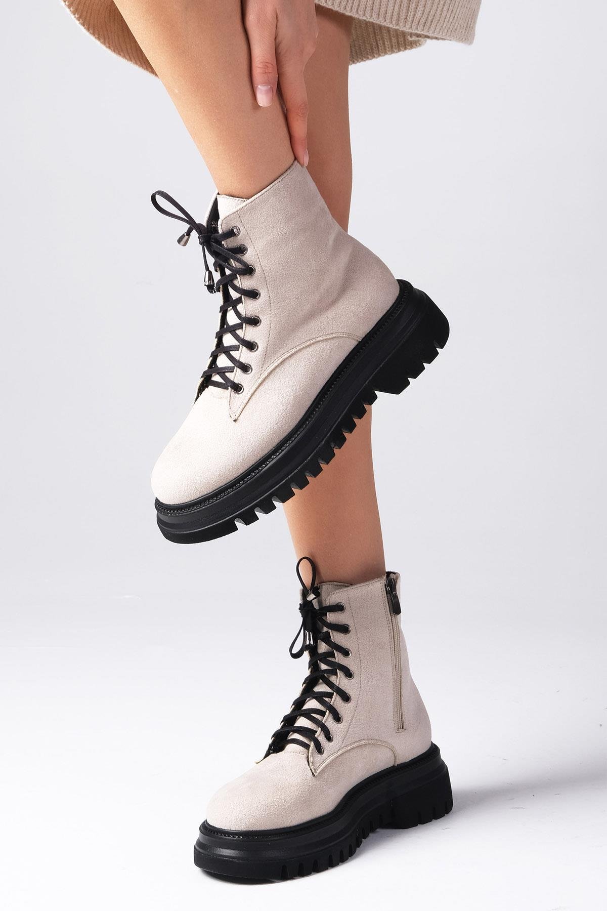 Alex Bej Renk Postal Bot-Kalın Topuk-Mio Gusto-01434BES