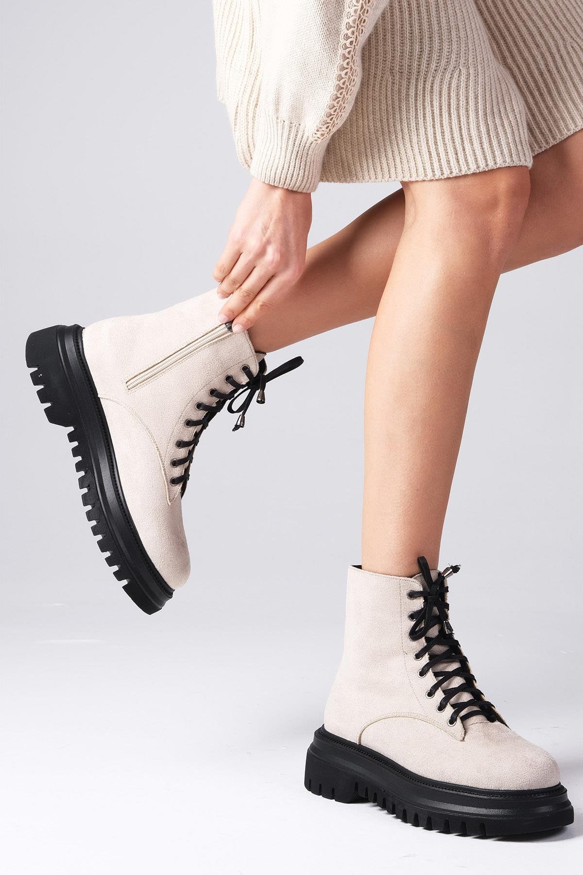 Alex Bej Renk Postal Bot-Kalın Topuk-Mio Gusto-01434BES