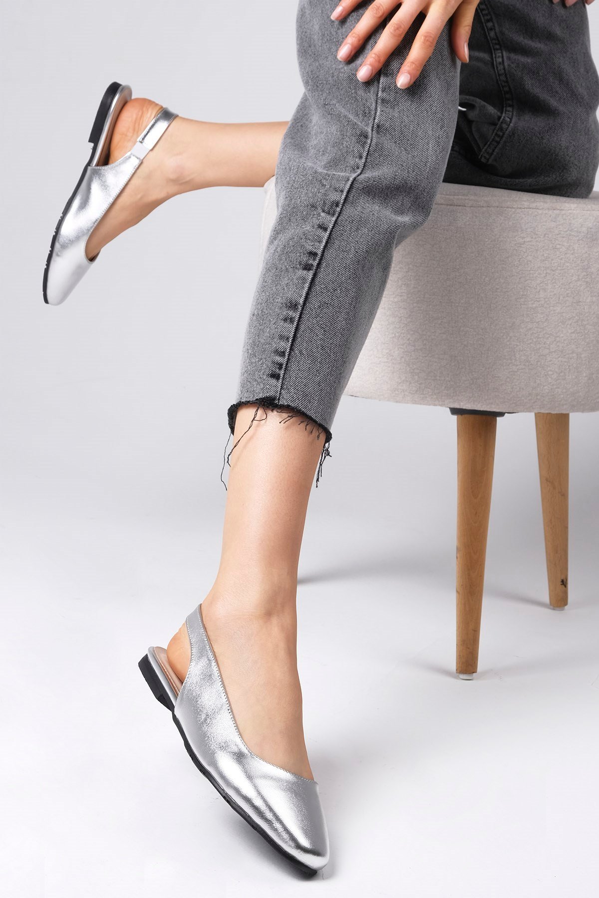 Ally Gümüş Renk Küt Burun Babet-BABET-Mio Gusto-02232SIC