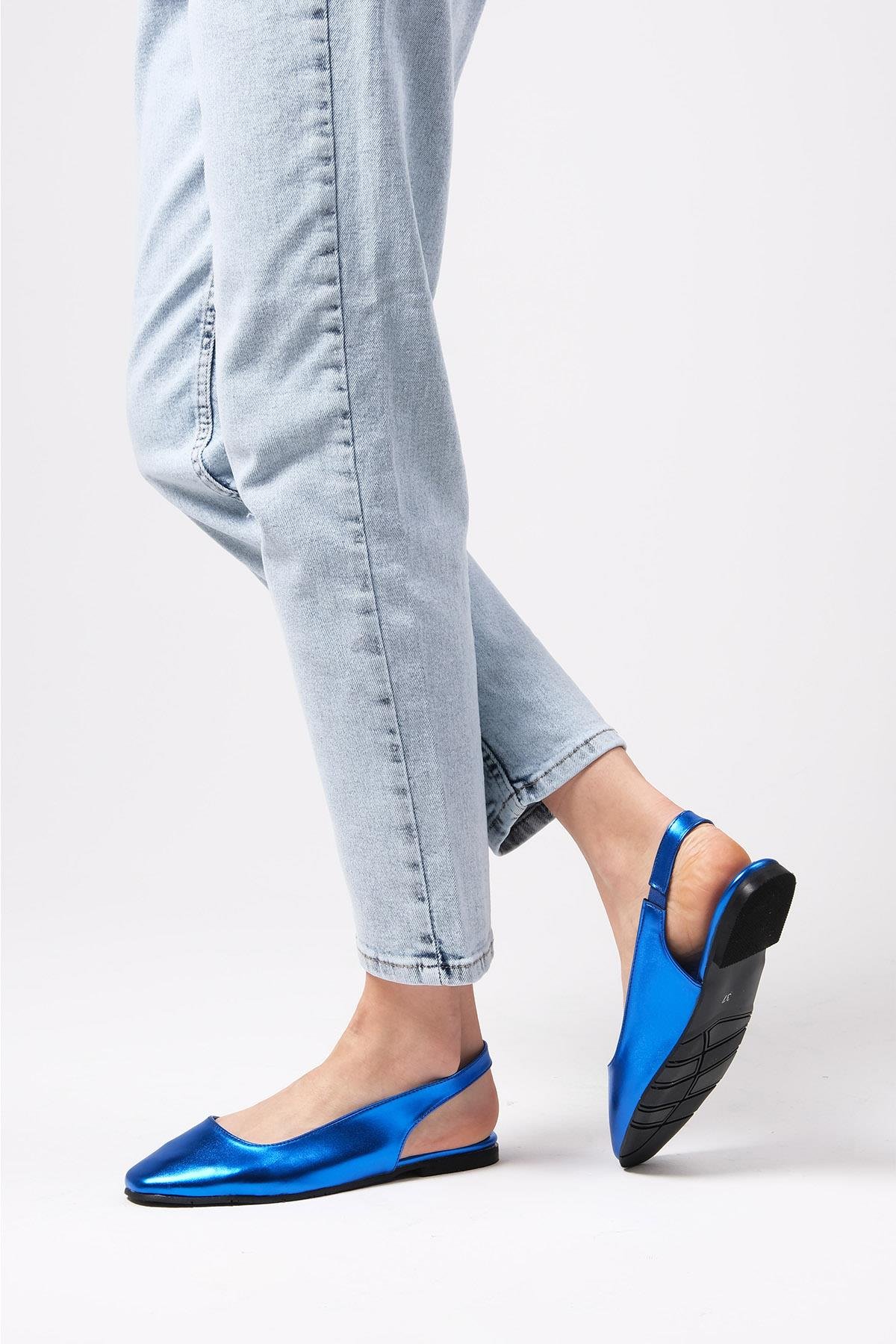 Ally Saks Mavi Renk Küt Burun Babet-BABET-Mio Gusto-02232SKC