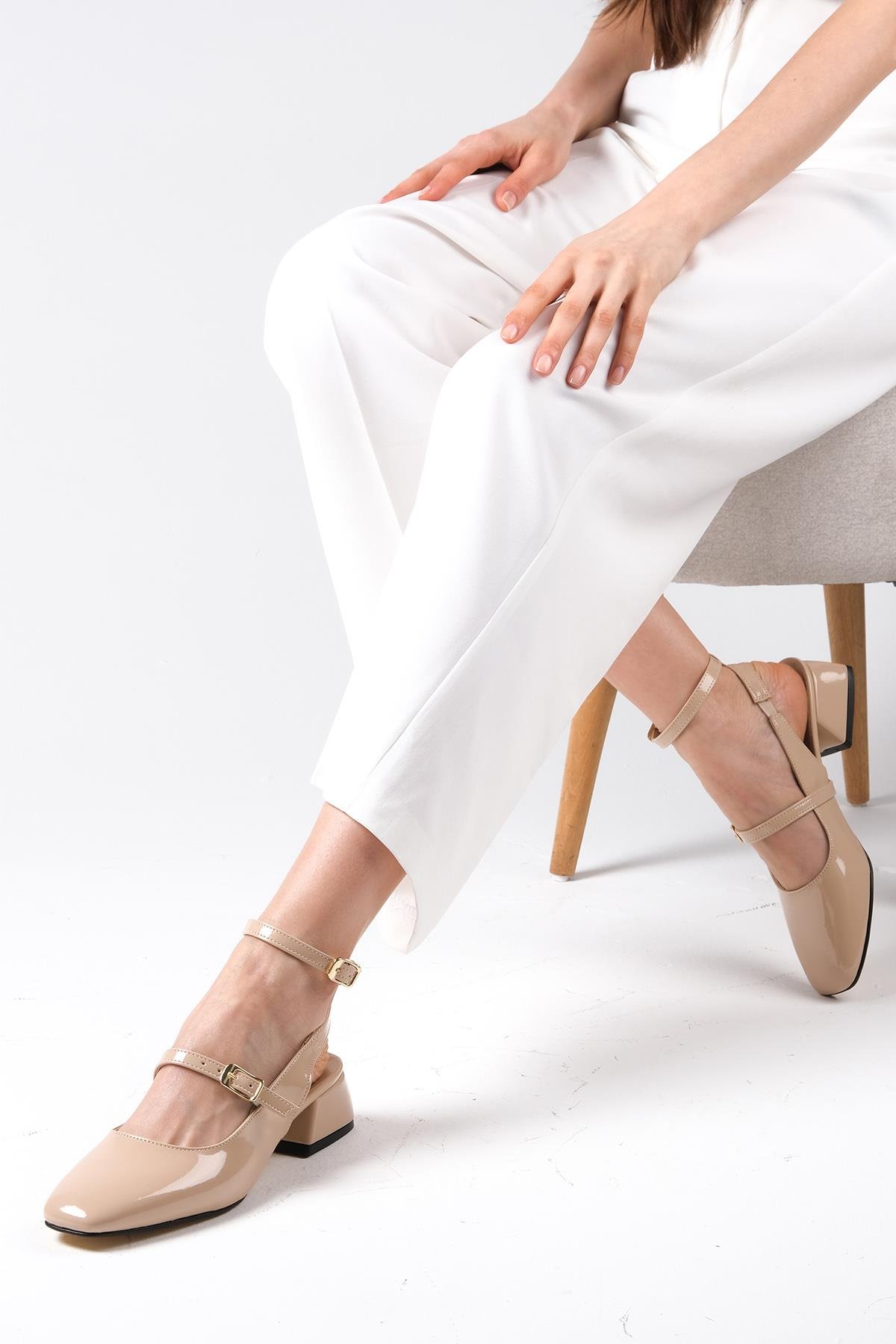 Audrey Ten Regi Rugan Kısa Topuklu Ayakkabı-Kısa Topuklu-Mio Gusto-01465NUR