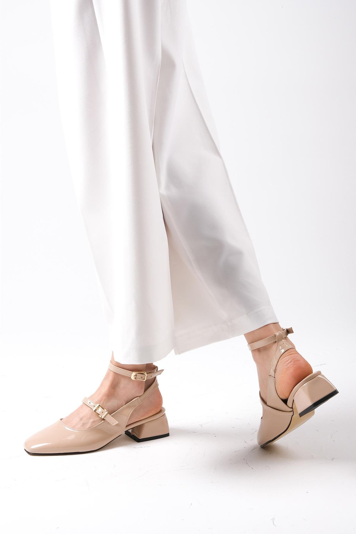 Audrey Ten Regi Rugan Kısa Topuklu Ayakkabı-Kısa Topuklu-Mio Gusto-01465NUR