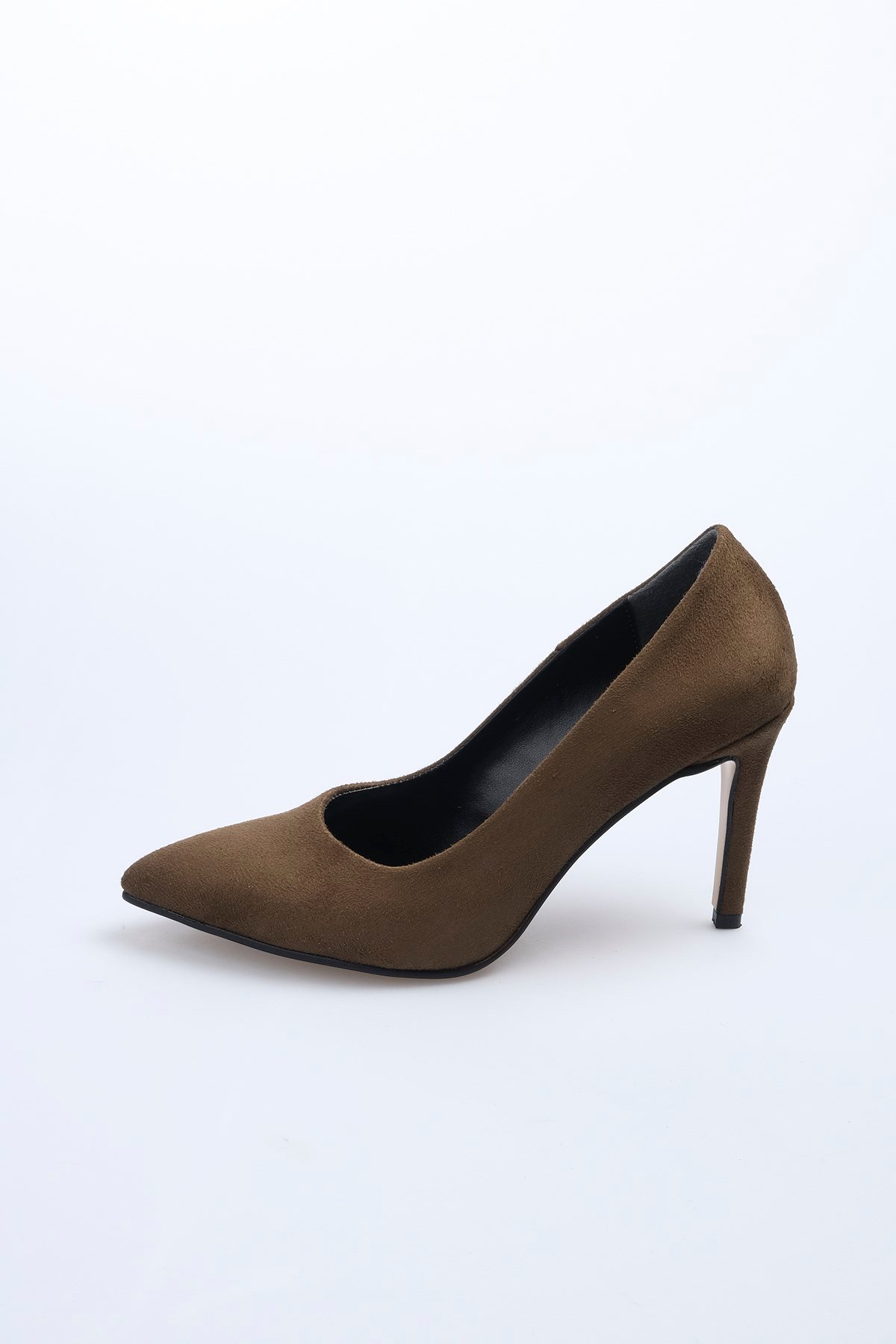 Basic Haki Süet Stiletto-Yüksek Topuklu-Mio Gusto-09033GNS