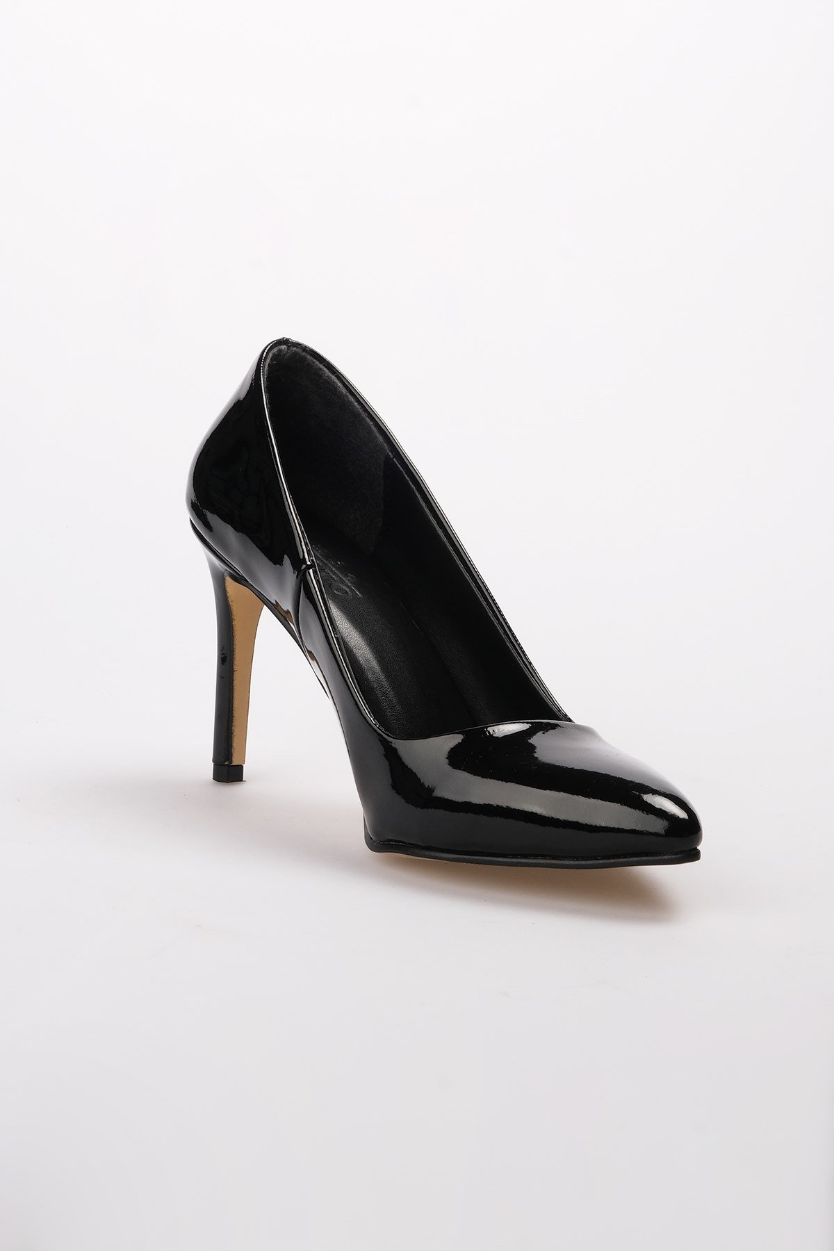 Basic Siyah Rugan Stiletto-Stiletto-Mio Gusto-09033BLR