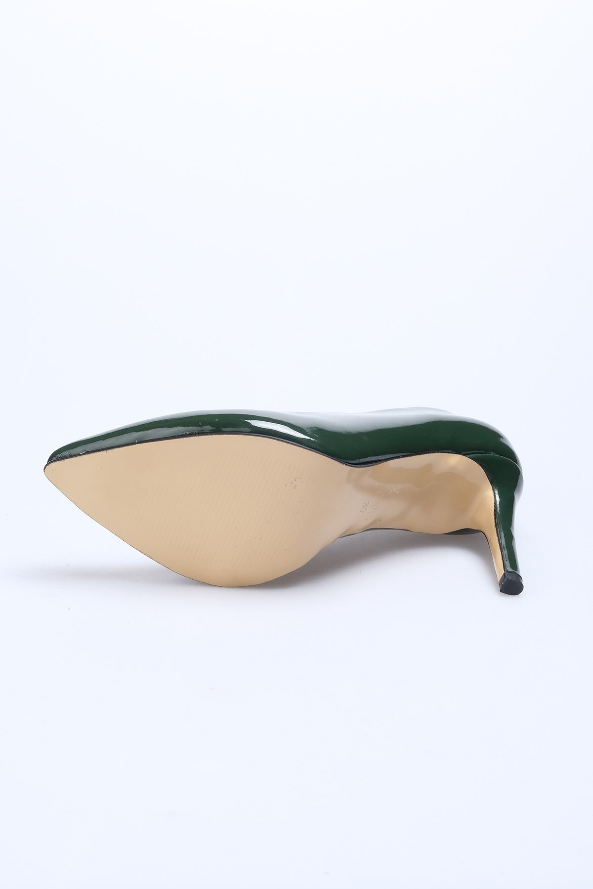 Basic Yeşil Renk Rugan Stiletto-Stiletto-Mio Gusto-09033GNR