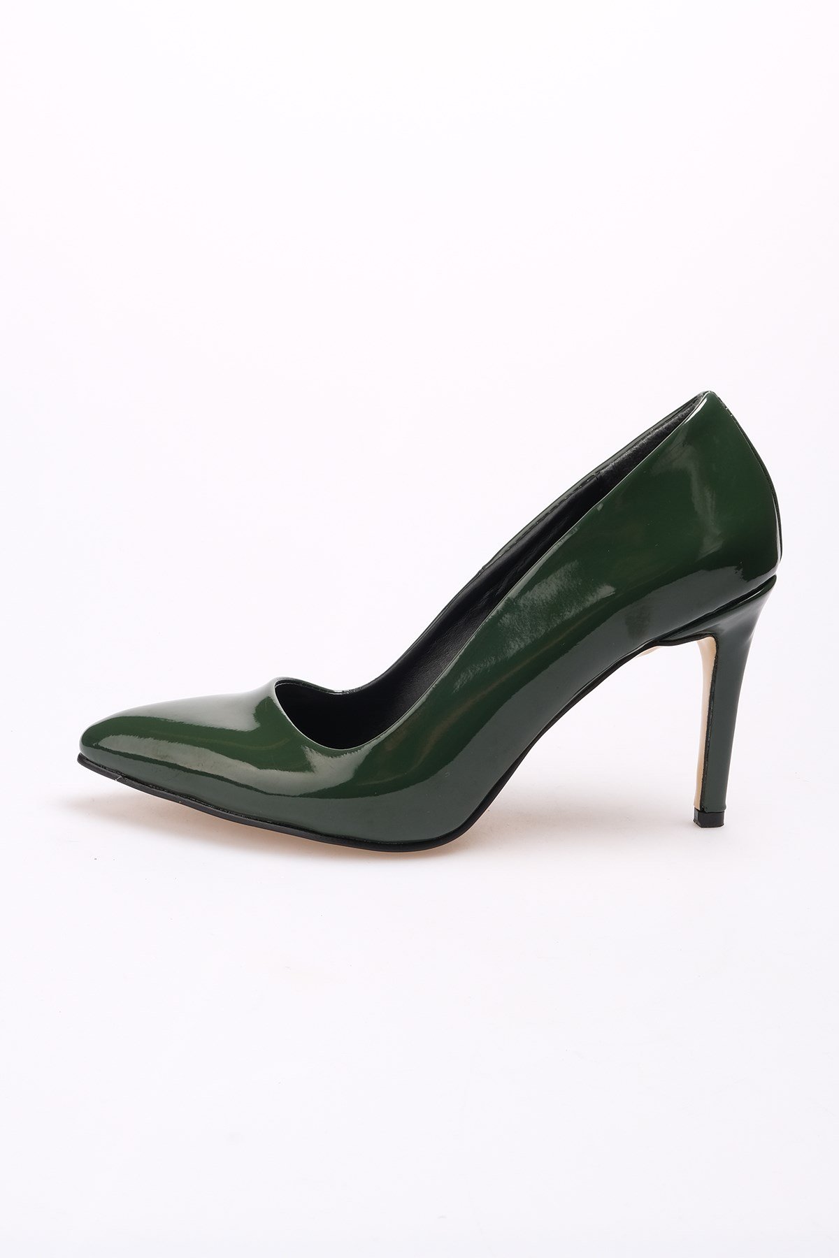 Basic Yeşil Renk Rugan Stiletto-Stiletto-Mio Gusto-09033GNR