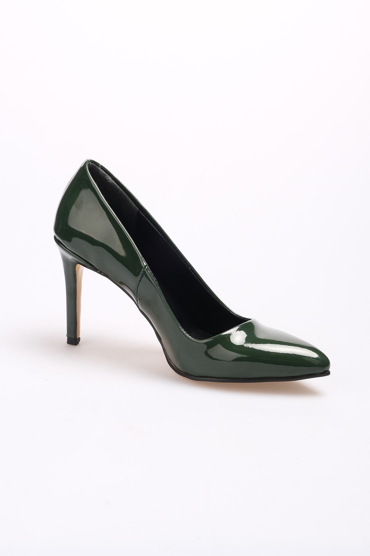 Basic Yeşil Renk Rugan Stiletto-Stiletto-Mio Gusto-09033GNR