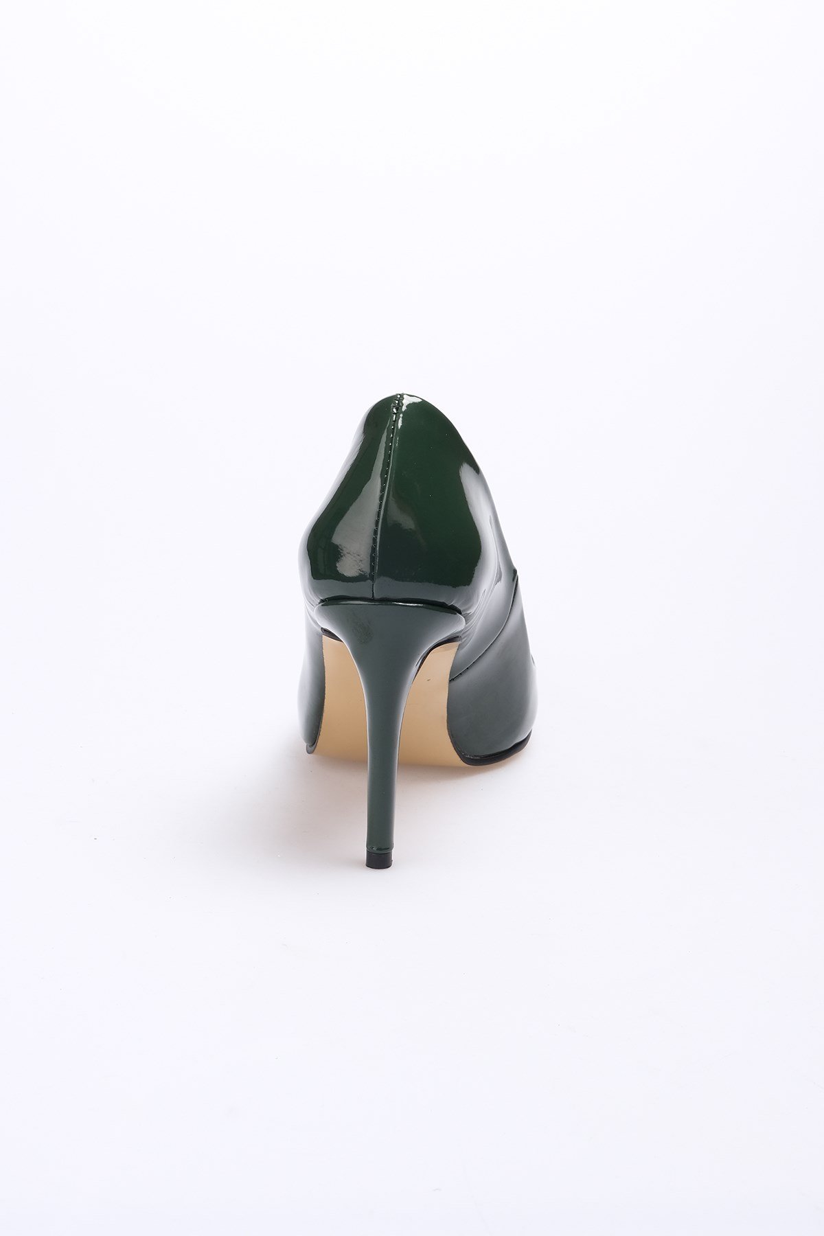 Basic Yeşil Renk Rugan Stiletto-Stiletto-Mio Gusto-09033GNR