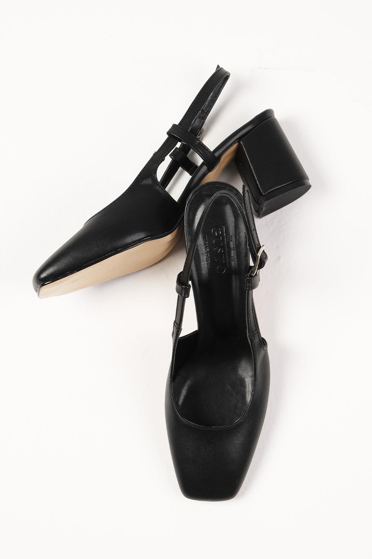 Belinda Siyah Renk Topuklu Ayakkabı-Yüksek Topuklu-Mio Gusto-02266BLC