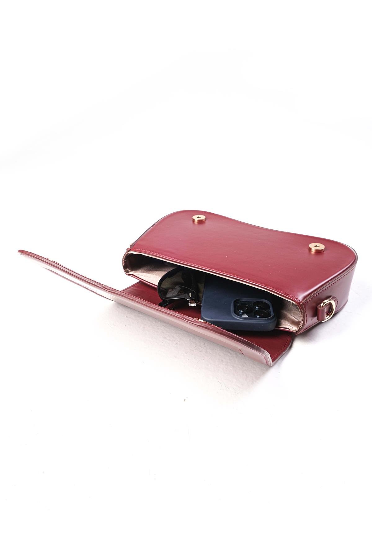 Bordo Renk El Ve Omuz Çantası-Bags-Mio Gusto-C0061WRC