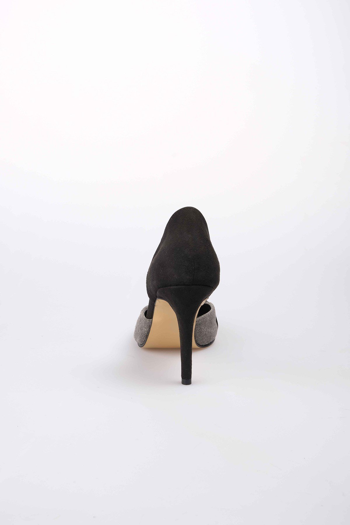 Brien Gri Süet Stiletto-Yüksek Topuklu-Mio Gusto-02024GRS
