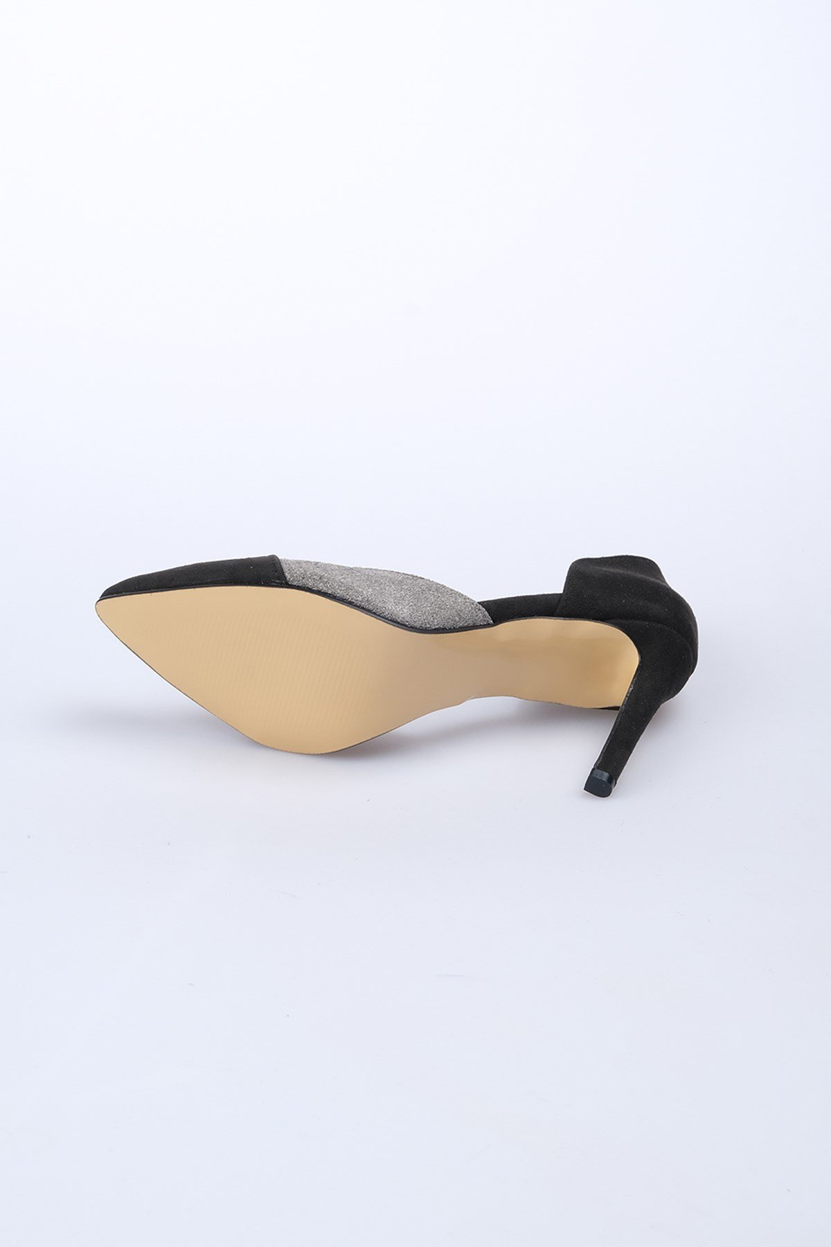 Brien Gri Süet Stiletto-Yüksek Topuklu-Mio Gusto-02024GRS