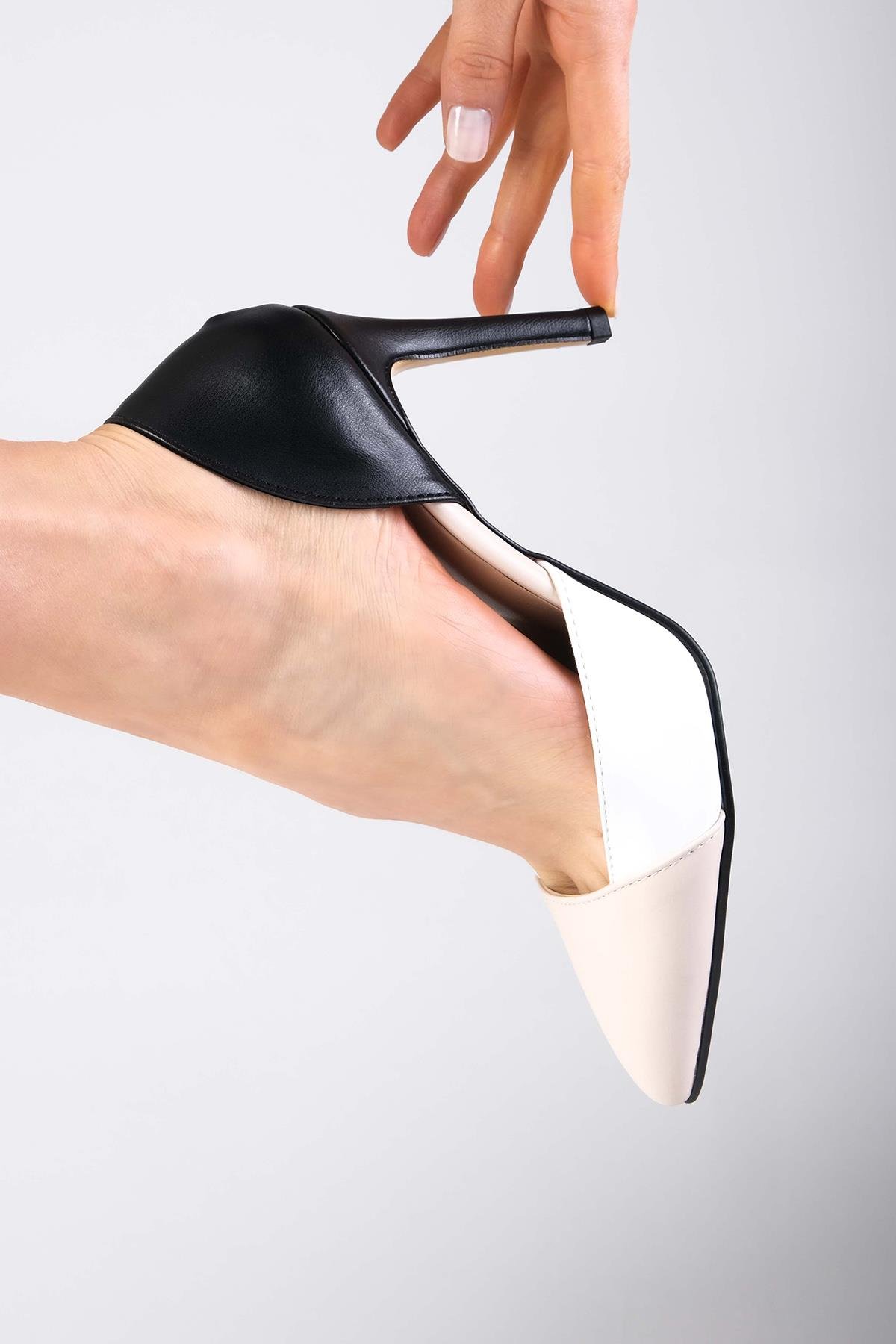 Brien Renk Bloklu Stiletto-Yüksek Topuklu-Mio Gusto-02024NUC