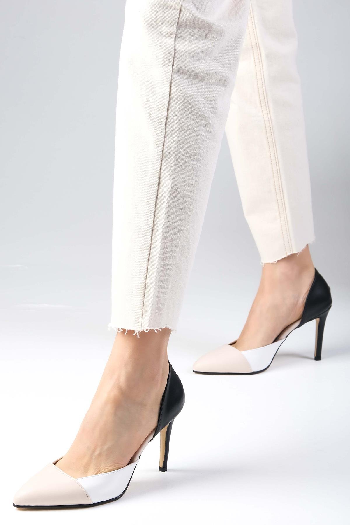 Brien Renk Bloklu Stiletto-Yüksek Topuklu-Mio Gusto-02024NUC