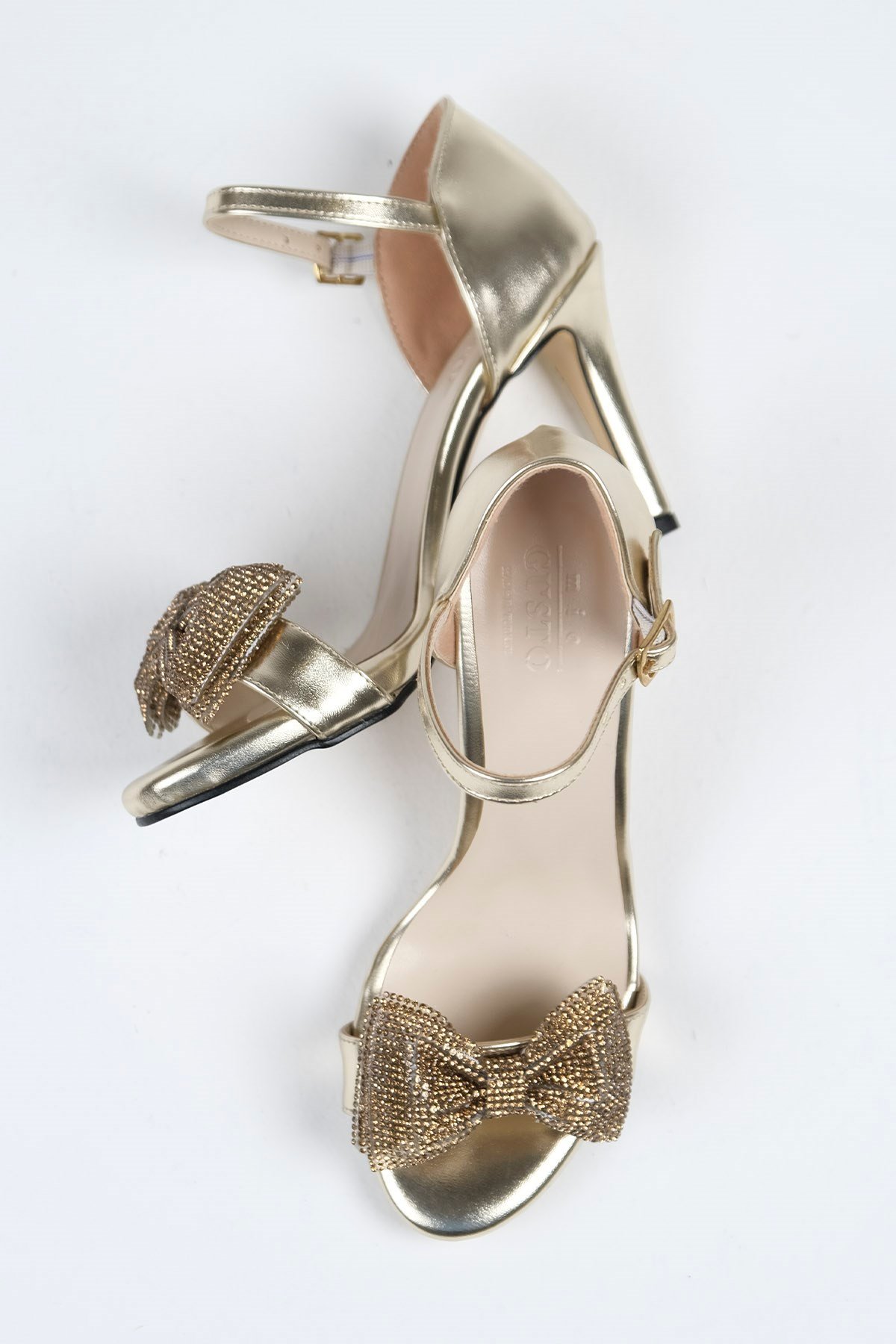 Brigit Altın Renk Abiye Ayakkabı-Abiye Ayakkabı-Mio Gusto-02241GOC