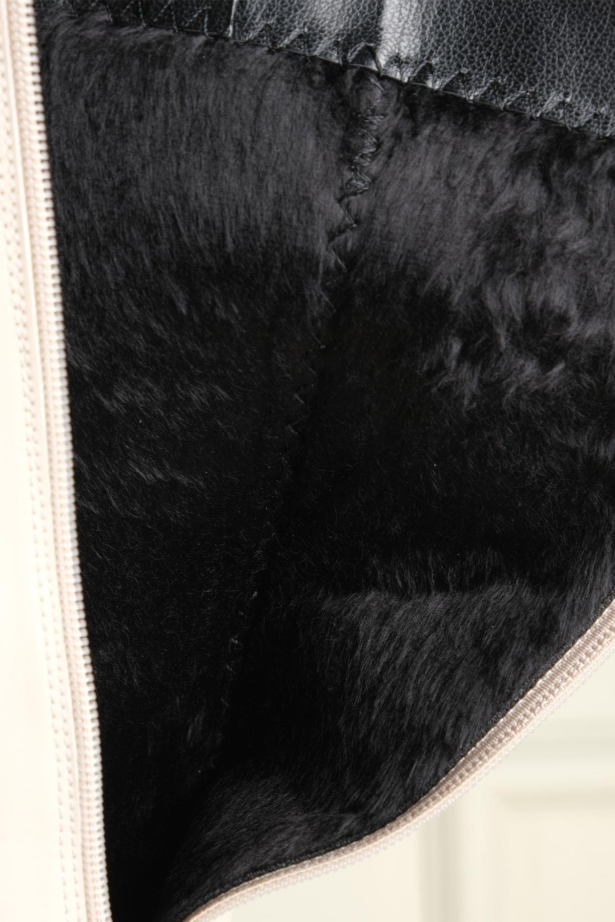 Briony Bej Renk Küt Burun Fermuarlı Çizme-ÇİZME-Mio Gusto-01492BEC