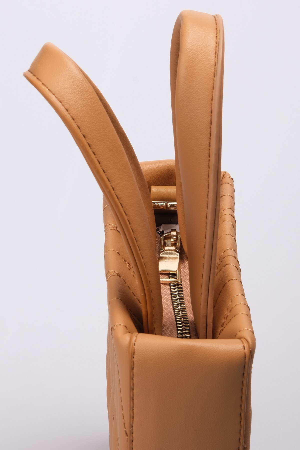 Camel Renk Mini Boy El ve Omuz Çantası-ÇANTA-Mio Gusto-C0016CMC