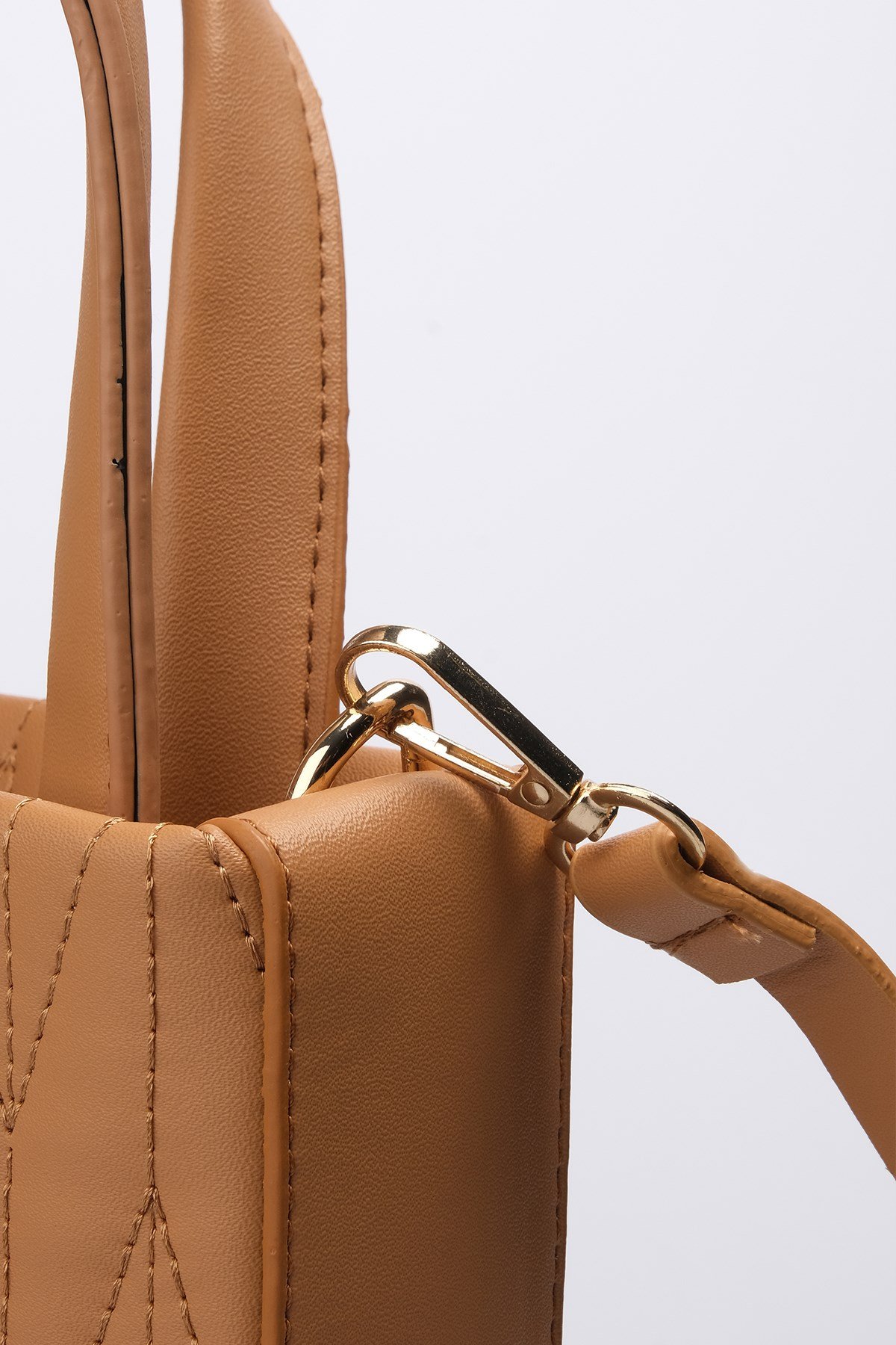 Camel Renk Mini Boy El ve Omuz Çantası-ÇANTA-Mio Gusto-C0016CMC