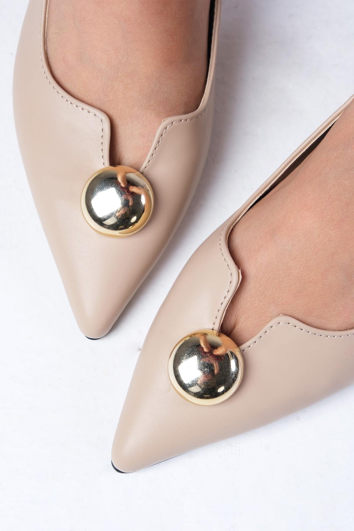 Charlotte Ten Rengi Topuklu Ayakkabı-Kısa Topuklu-Mio Gusto-02320NUC