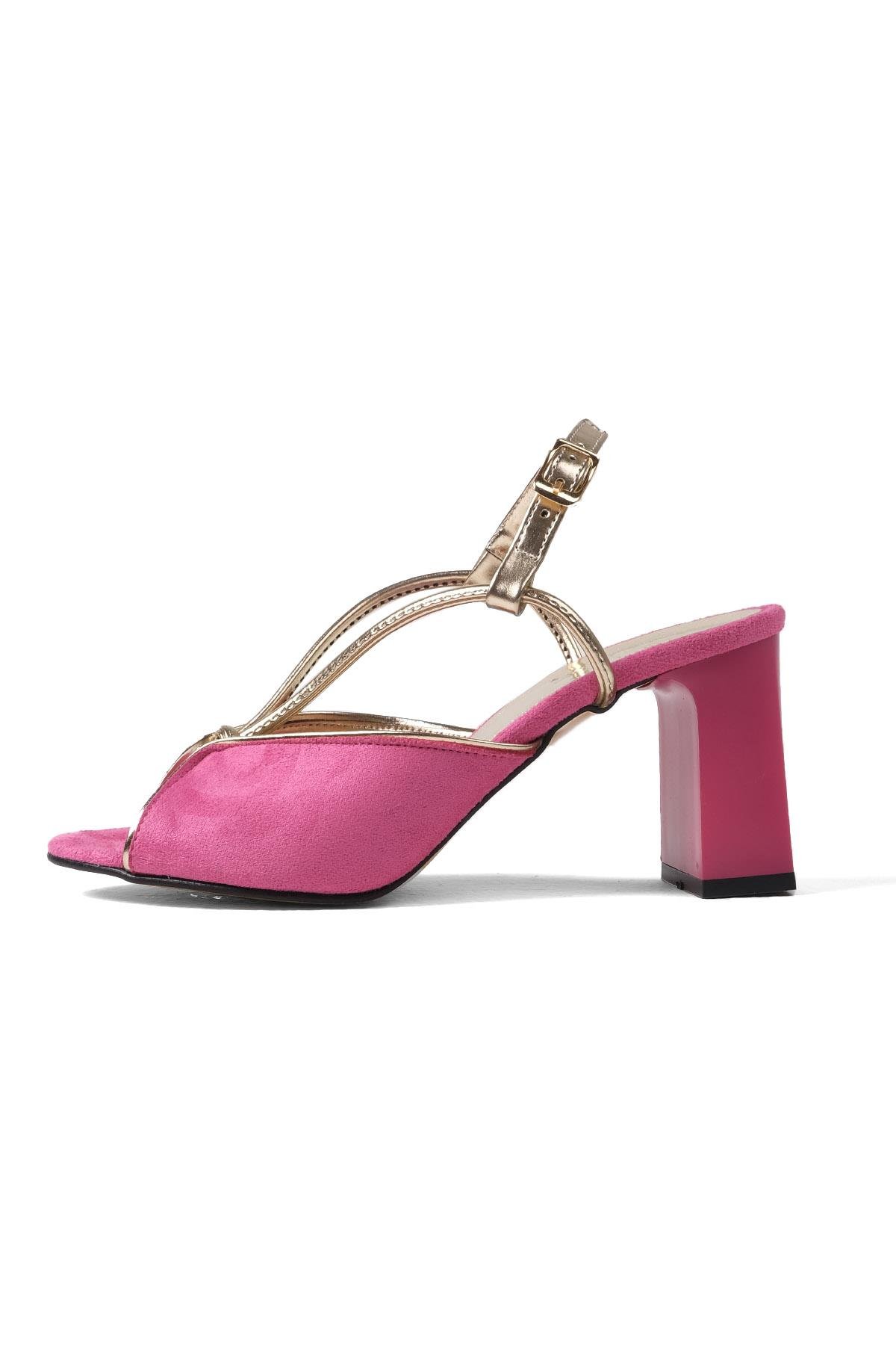 Colette Fuşya Renk Topuklu Sandalet-SANDALET-Mio Gusto-01470FUS