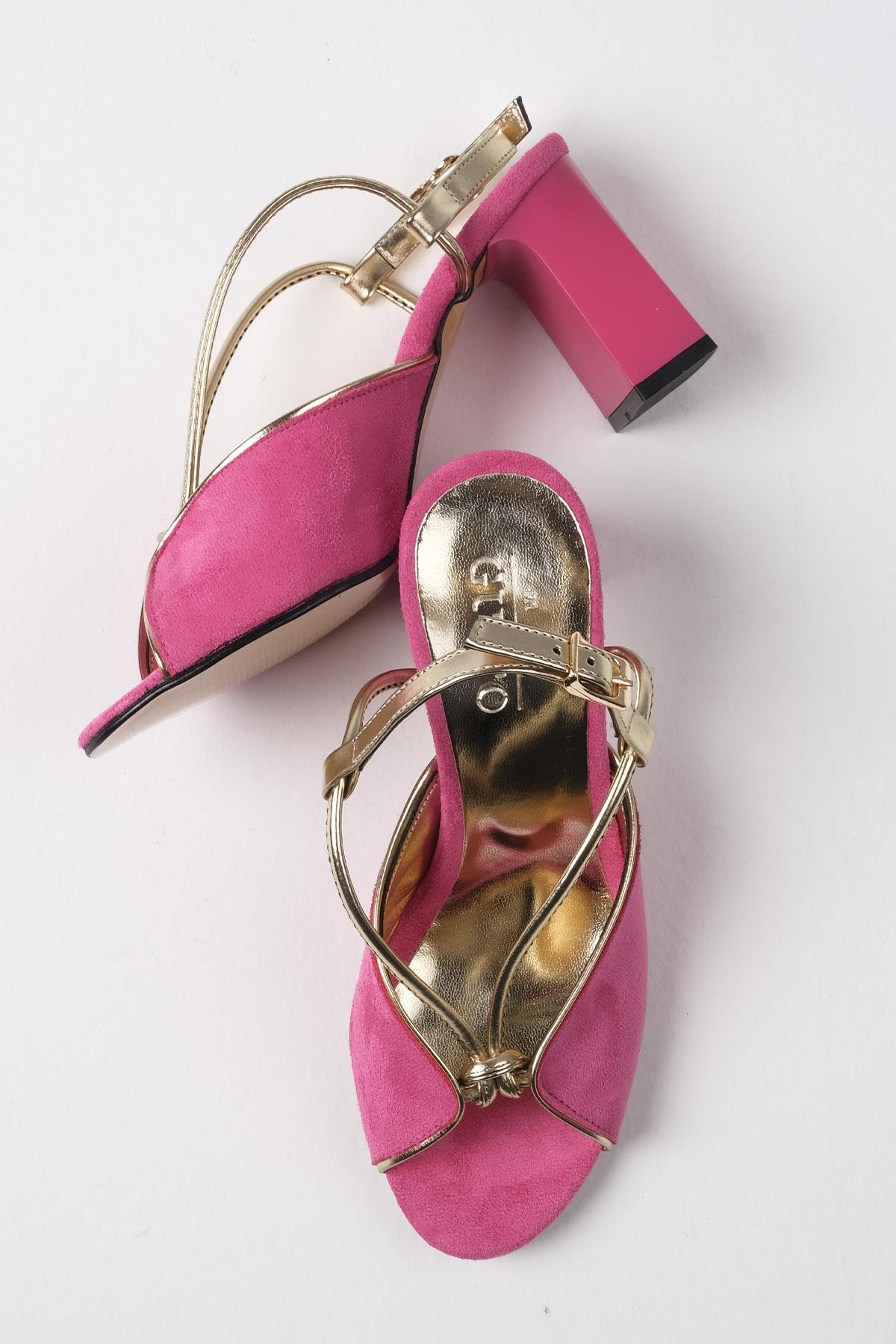 Colette Fuşya Renk Topuklu Sandalet-SANDALET-Mio Gusto-01470FUS