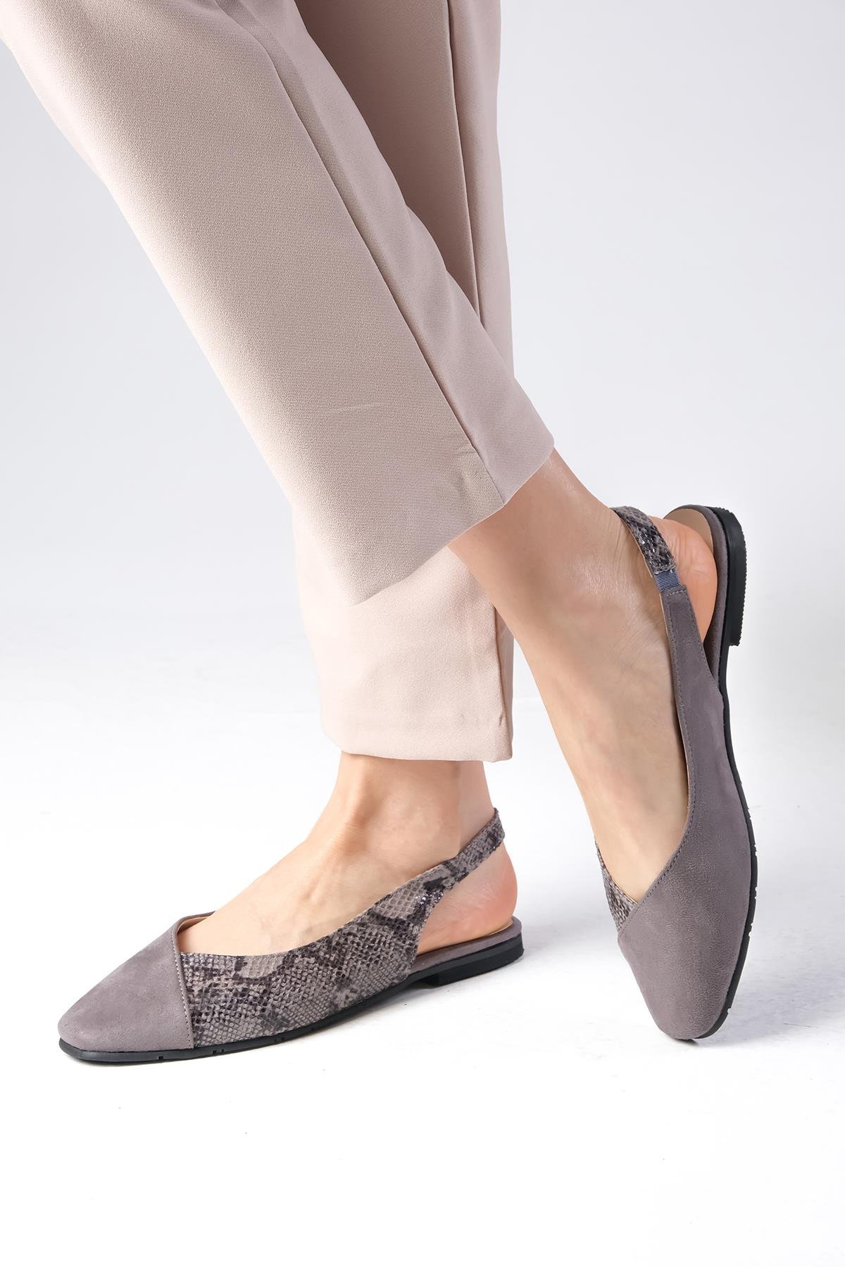 Debby Gri Renk Küt Burun Babet-BABET-Mio Gusto-02261GRO