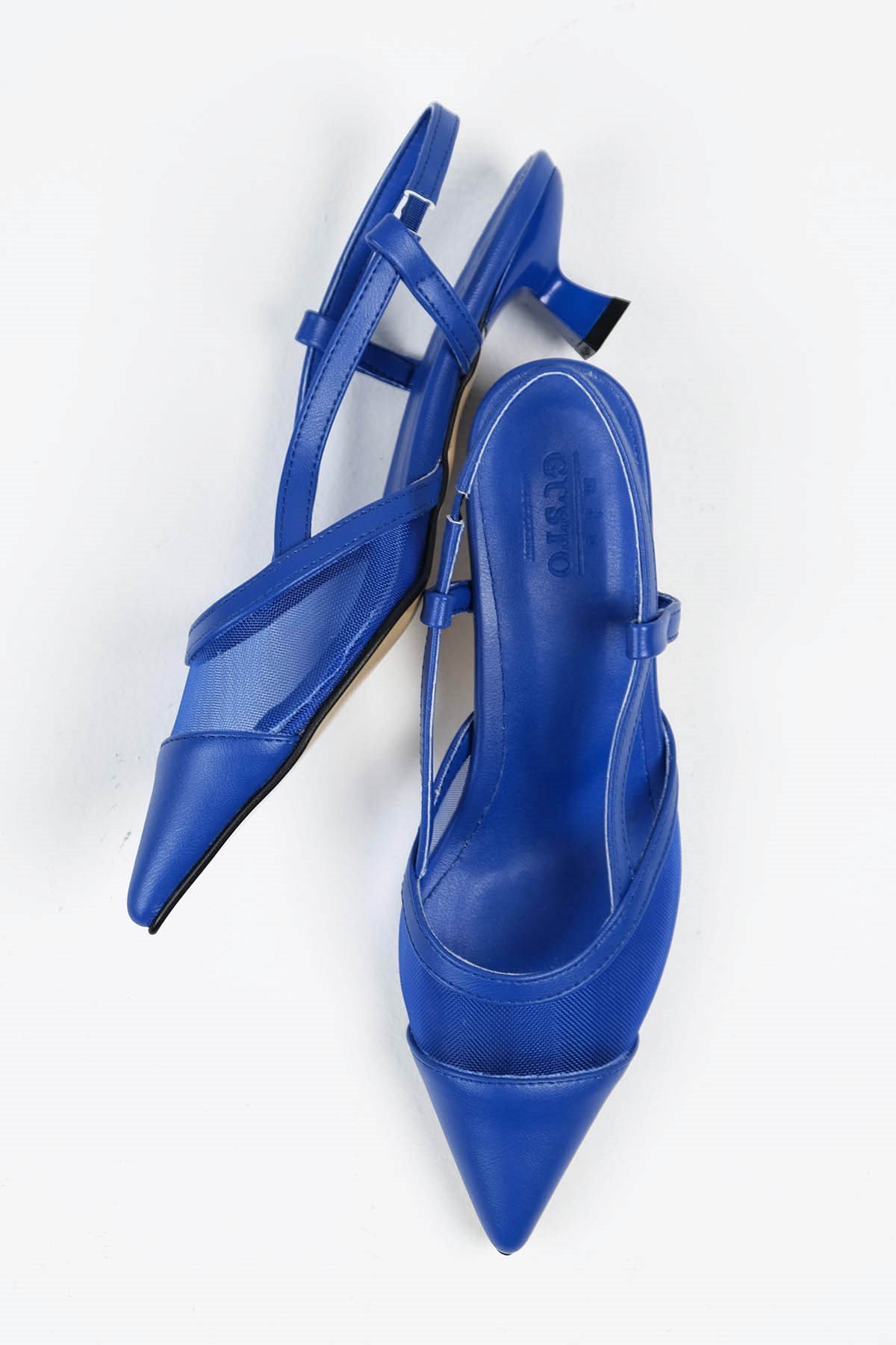 Diane Saks Mavi Renk Kısa Topuklu Ayakkabı-Kısa Topuklu-Mio Gusto-02234SKC