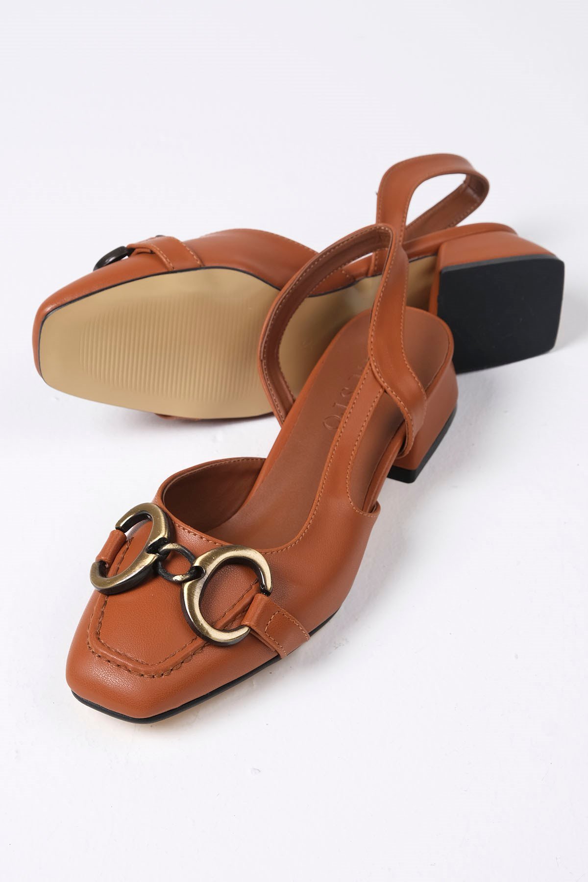 Dita Taba Renk Kısa Topuklu Ayakkabı-Low Heels-Mio Gusto-01461TAC
