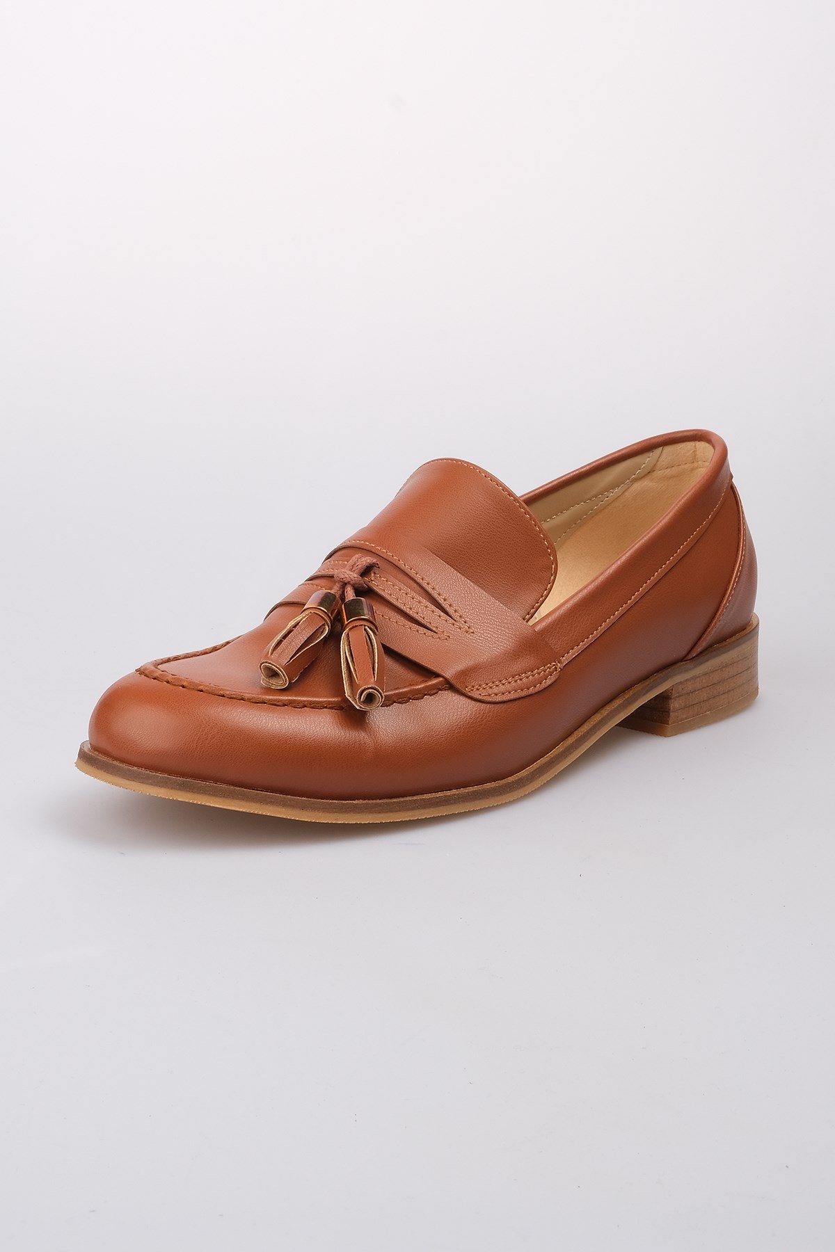 Dylan Taba Oxford Ayakkabı-DÜZ AYAKKABI-Mio Gusto-02156TAC