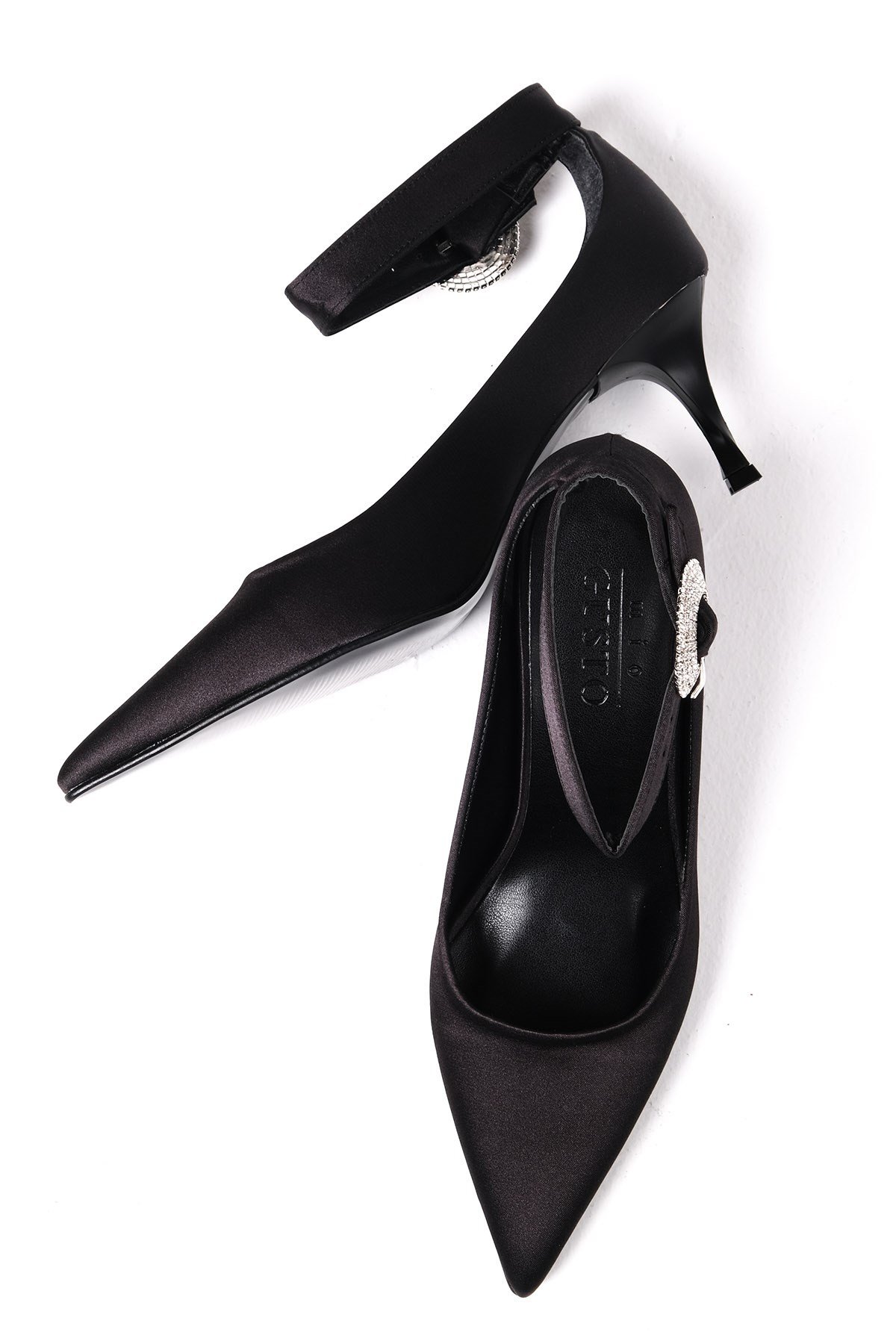 Felicia Siyah Renk Abiye Ayakabbı-Evening-Mio Gusto-01451BLK