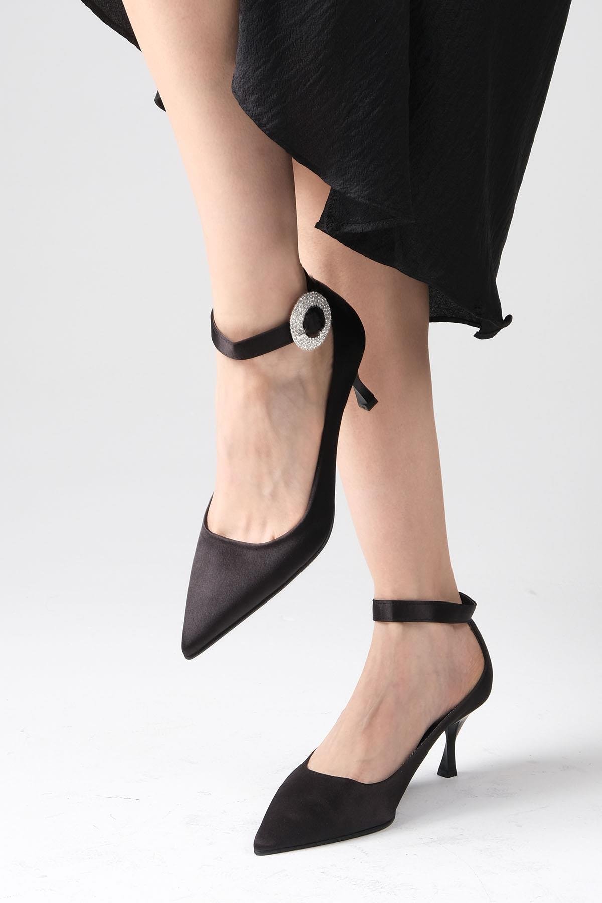 Felicia Siyah Renk Abiye Ayakabbı-Evening-Mio Gusto-01451BLK