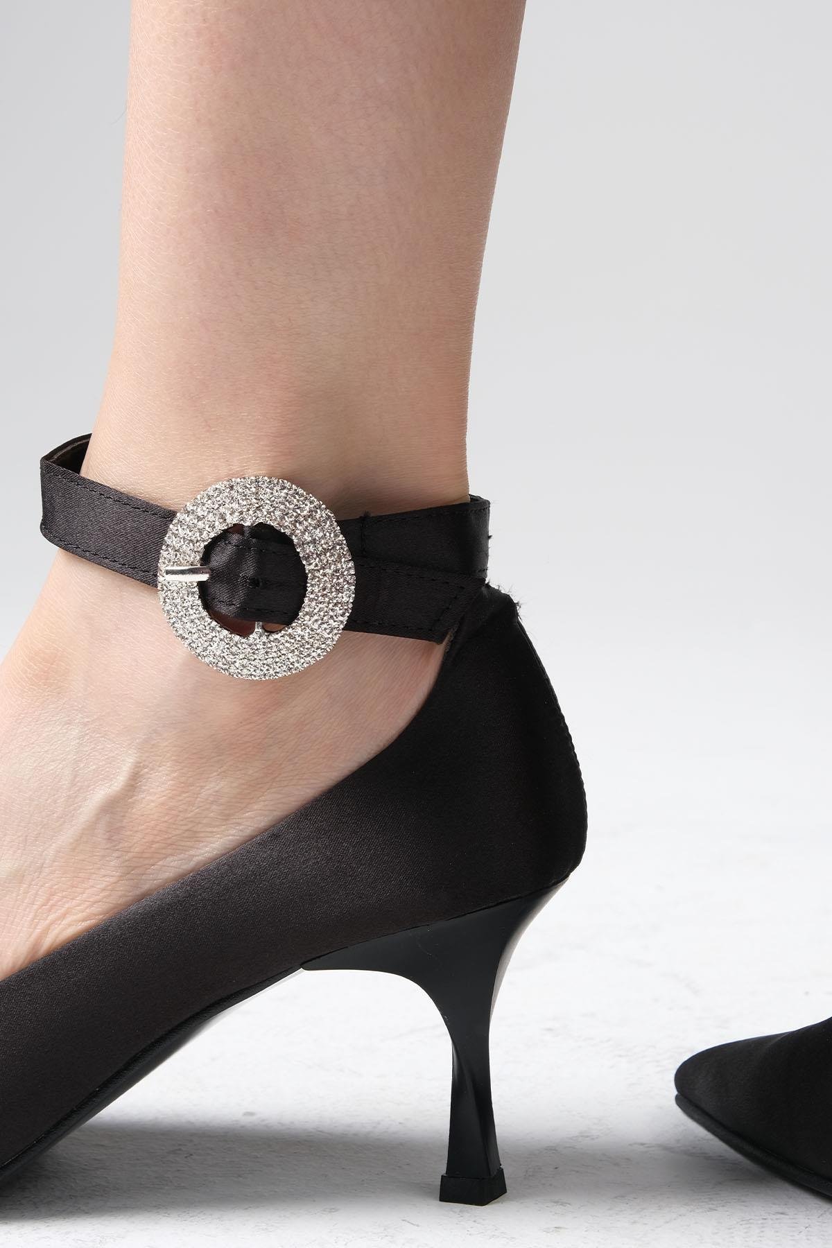 Felicia Siyah Renk Abiye Ayakabbı-Evening-Mio Gusto-01451BLK