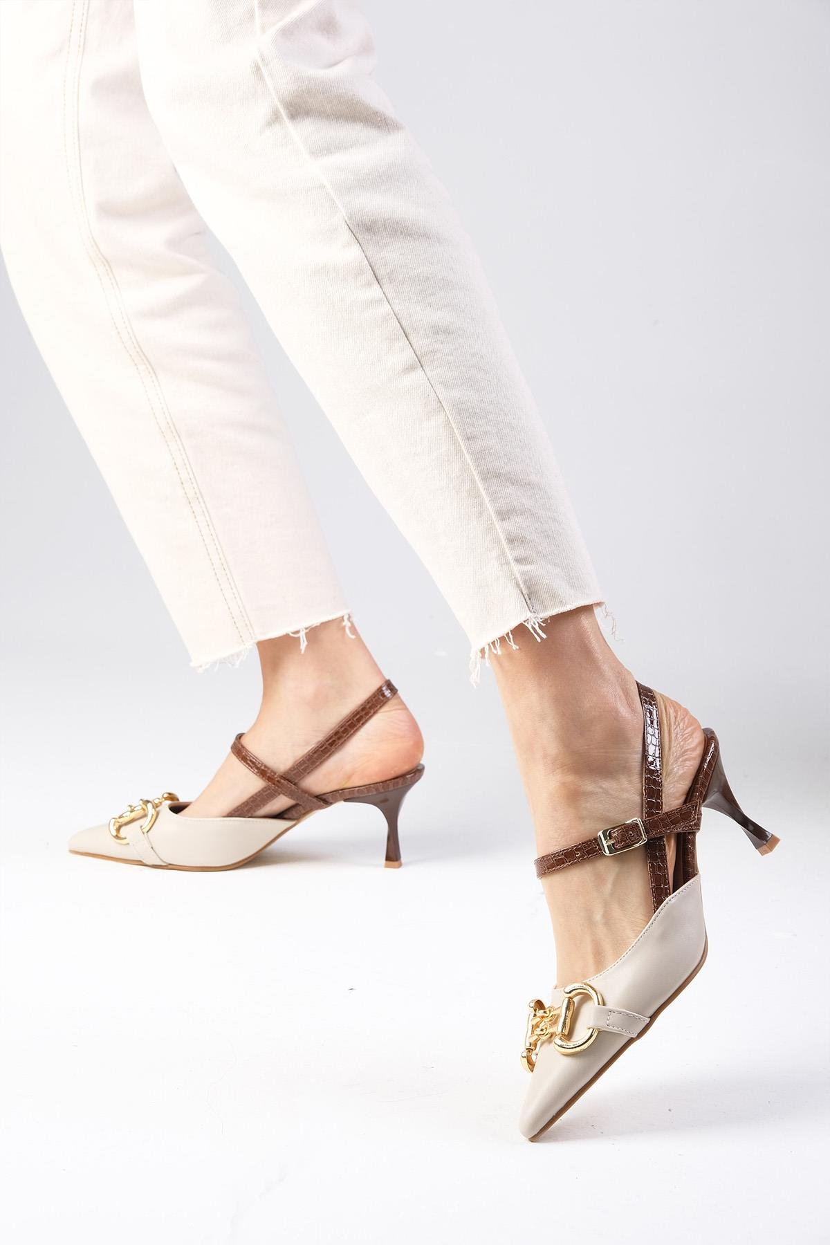 Felicity Ten Rengi Topuklu Ayakabbı-Yüksek Topuklu-Mio Gusto-01436NUC