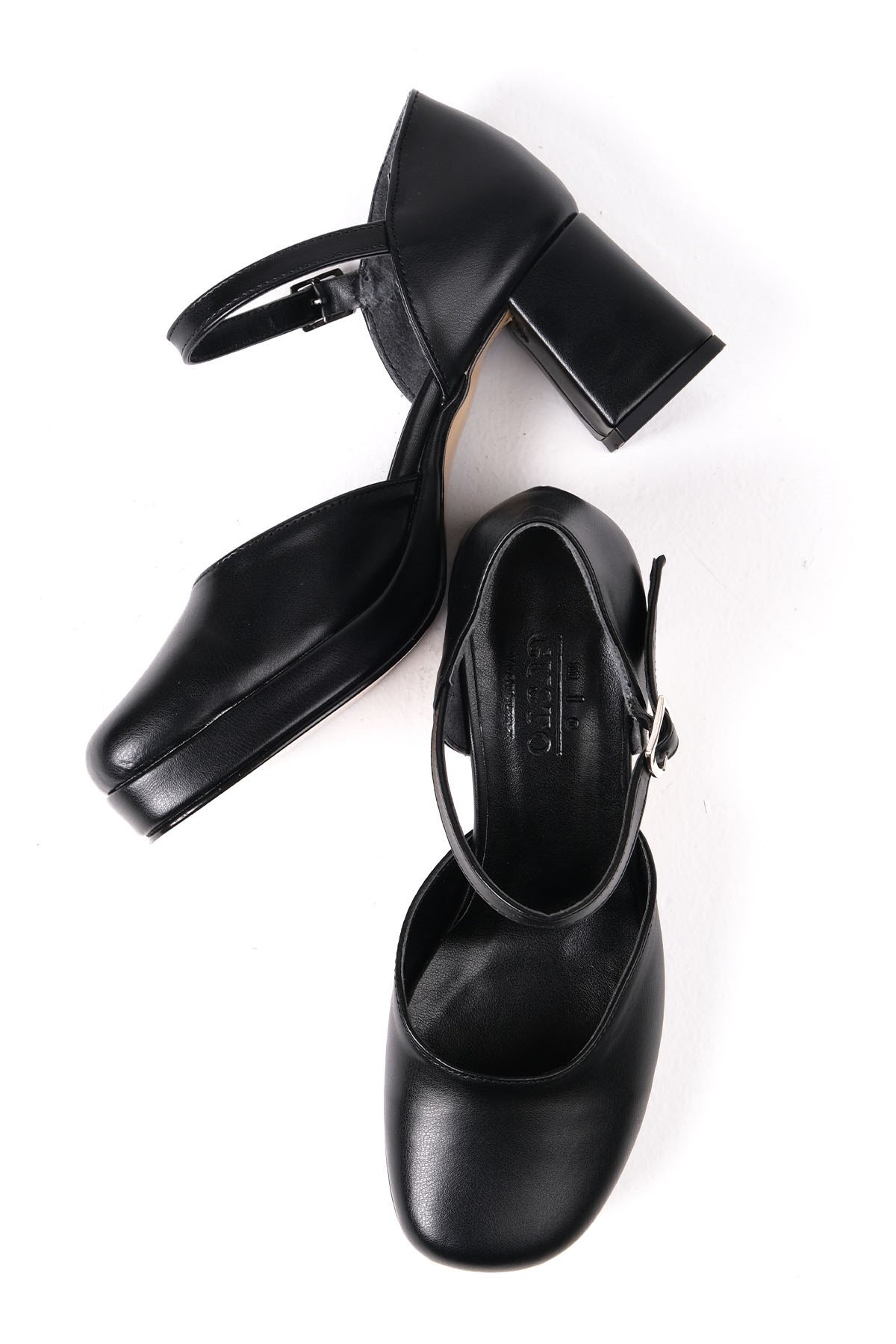 Franka Siyah Renk Platformlu Topuklu Ayakkabı-Yüksek Topuklu-Mio Gusto-02245BLC