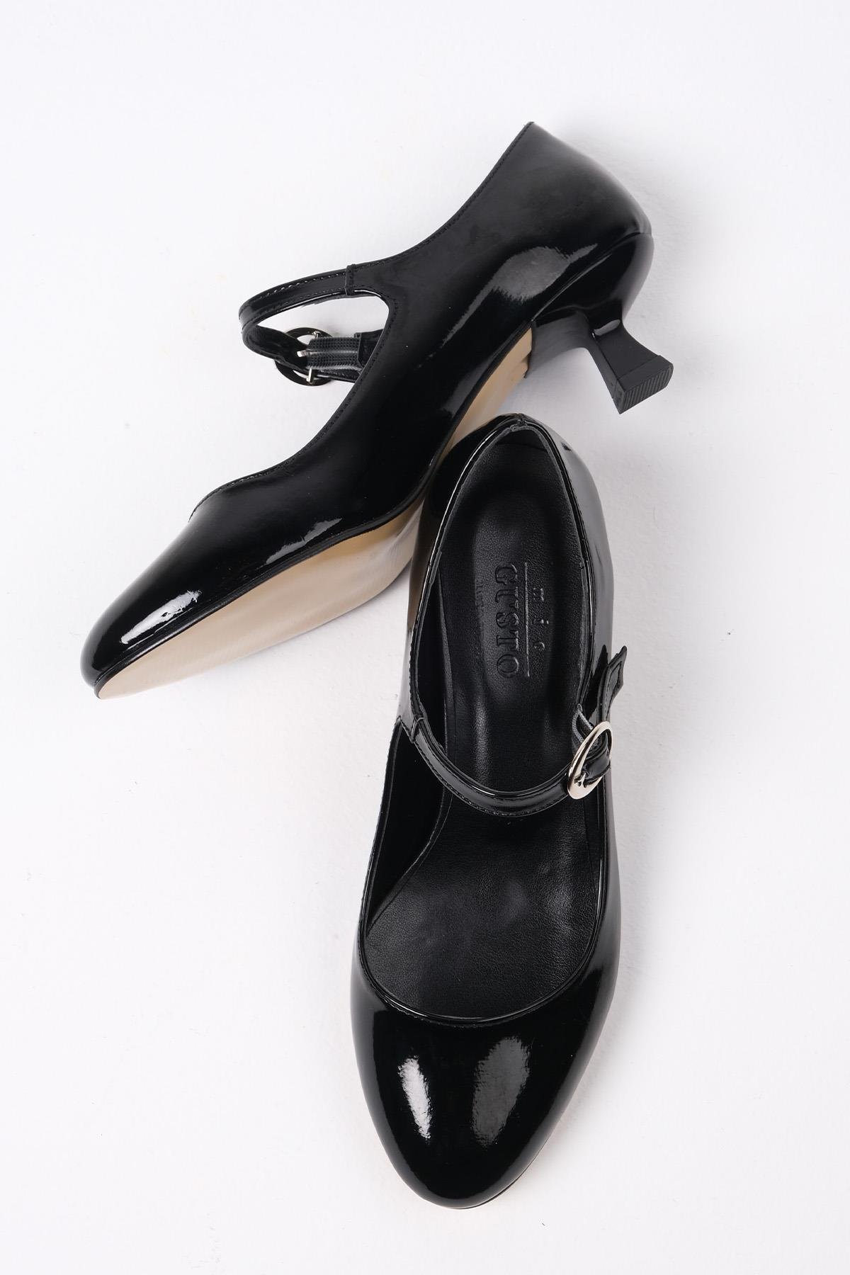 Gabriela Siyah Renk Kısa Topuklu Ayakkabı-Kısa Topuklu-Mio Gusto-02247BLR