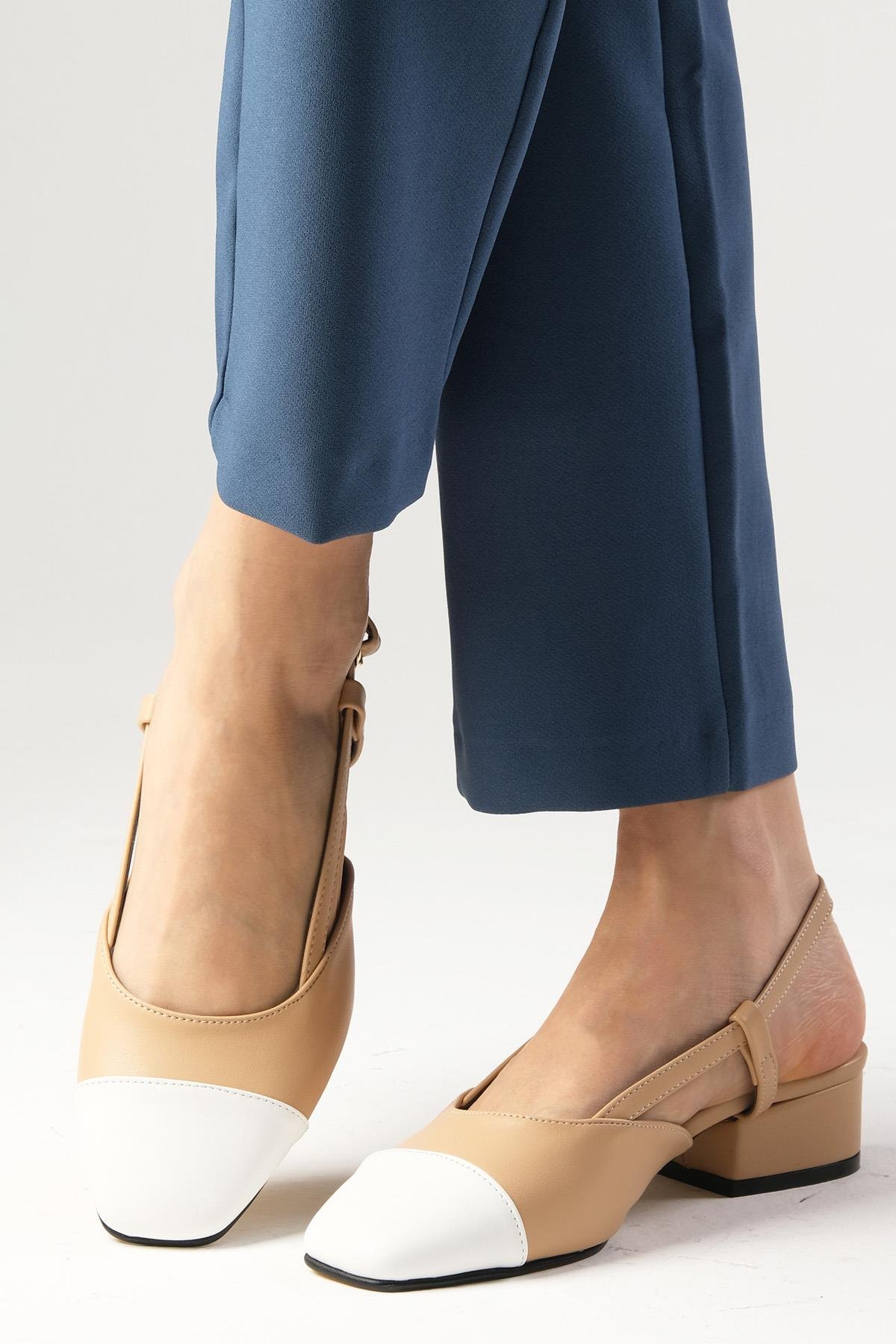 Hilda Taba Renk Kısa Topuklu Ayakkabı-Kısa Topuklu-Mio Gusto-01357TAC