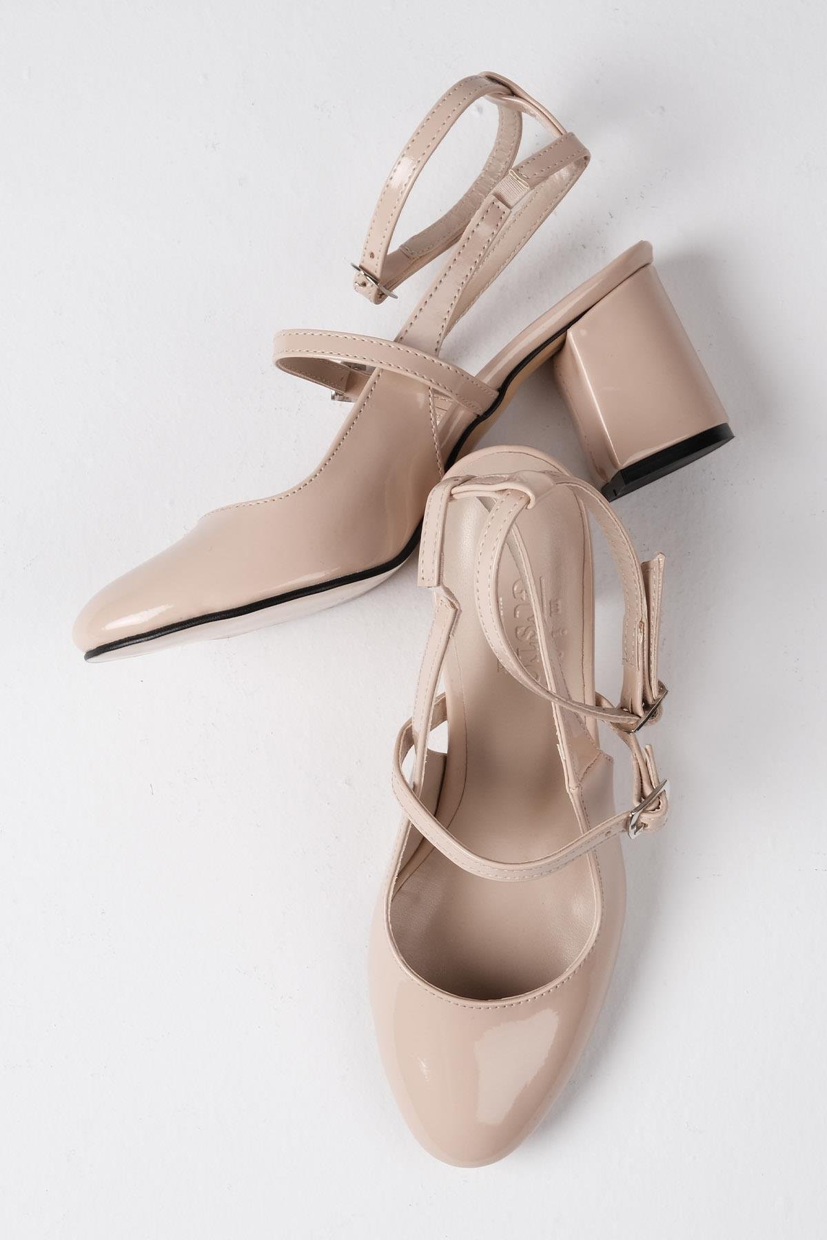 Inessa Ten Rengi Topuklu Ayakkabı-Yüksek Topuklu-Mio Gusto-02260NUR