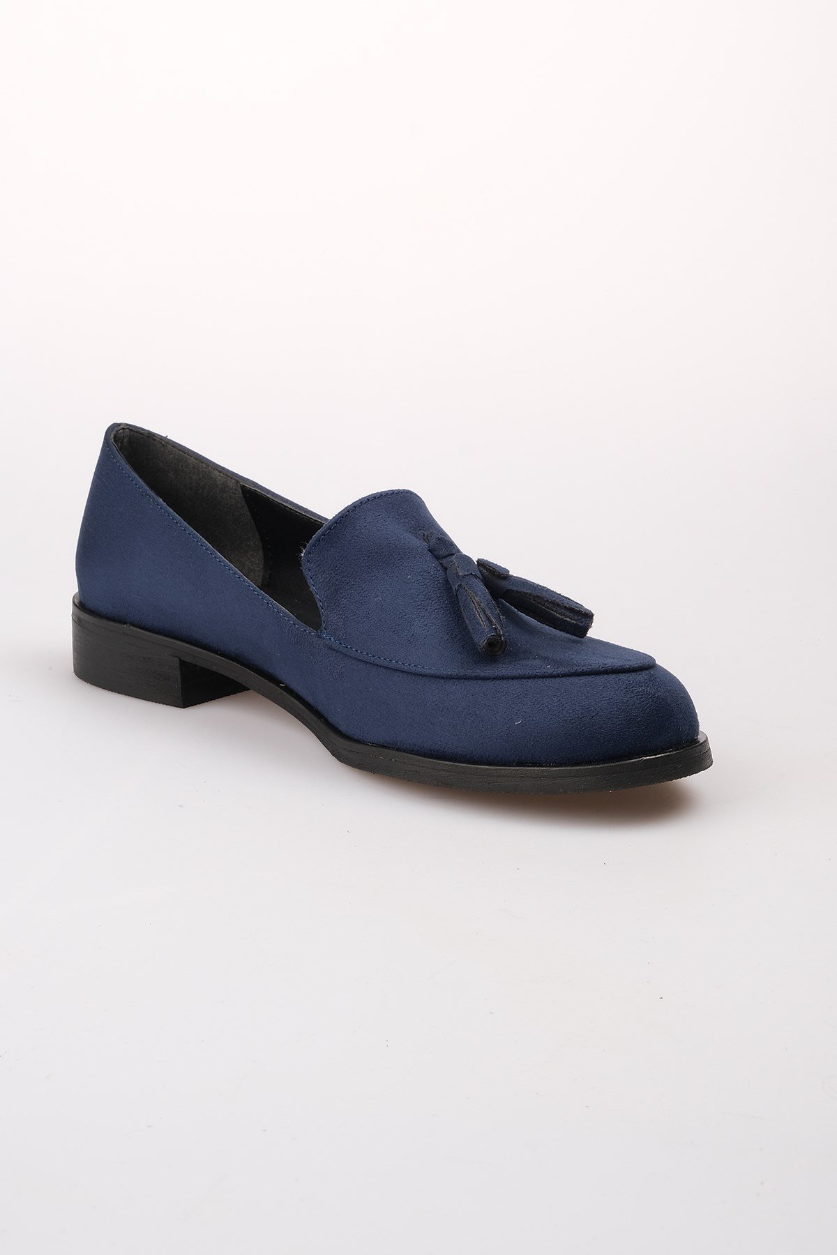 Iris Lacivert Süet Oxford Ayakkabı-DÜZ AYAKKABI-Mio Gusto-02127DBS