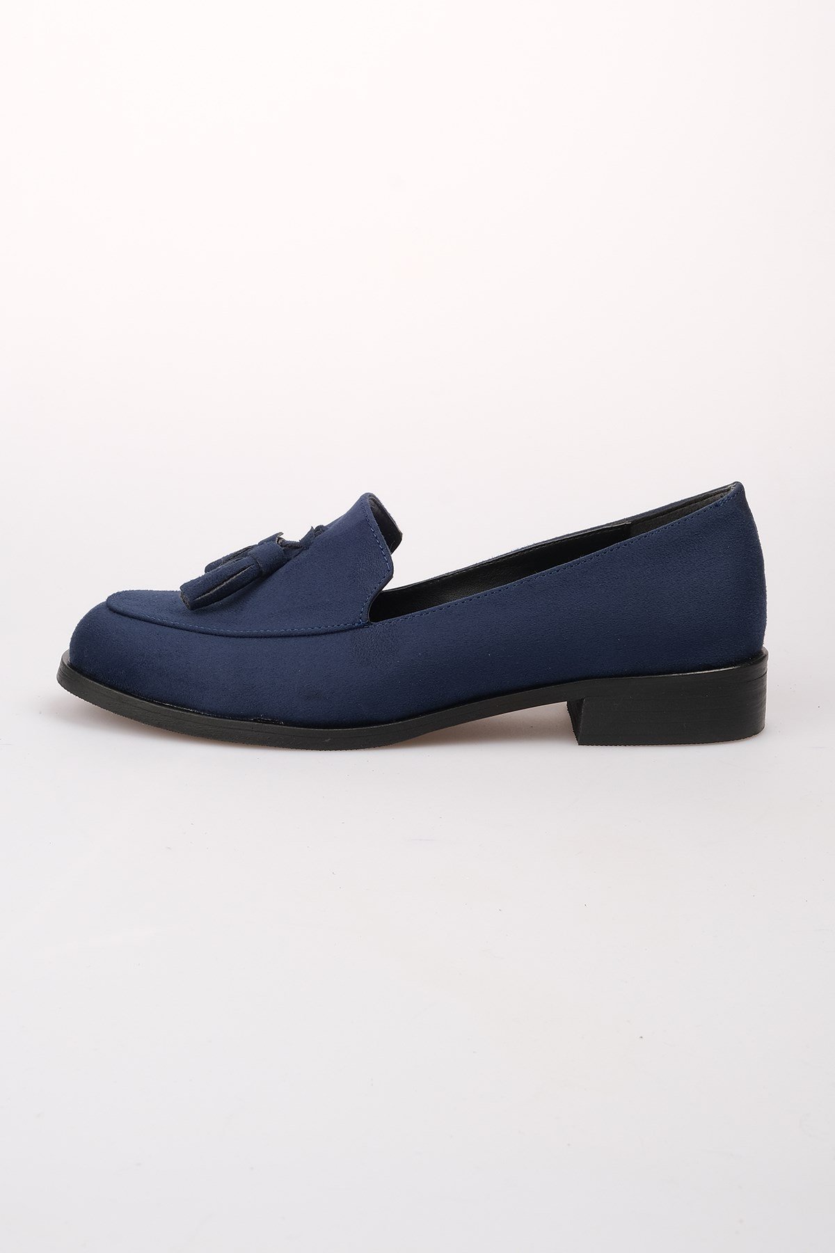 Iris Lacivert Süet Oxford Ayakkabı-DÜZ AYAKKABI-Mio Gusto-02127DBS