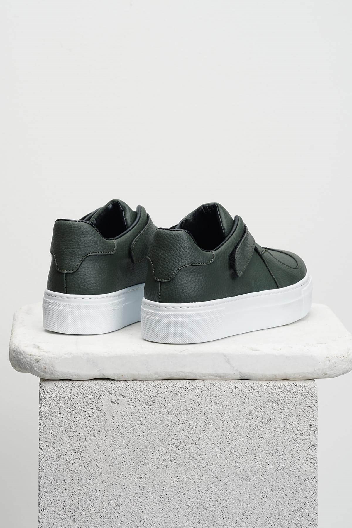 Irma Haki Yeşil Çapraz Cırtlı Sneaker-SPOR-Mio Gusto-05011GNC