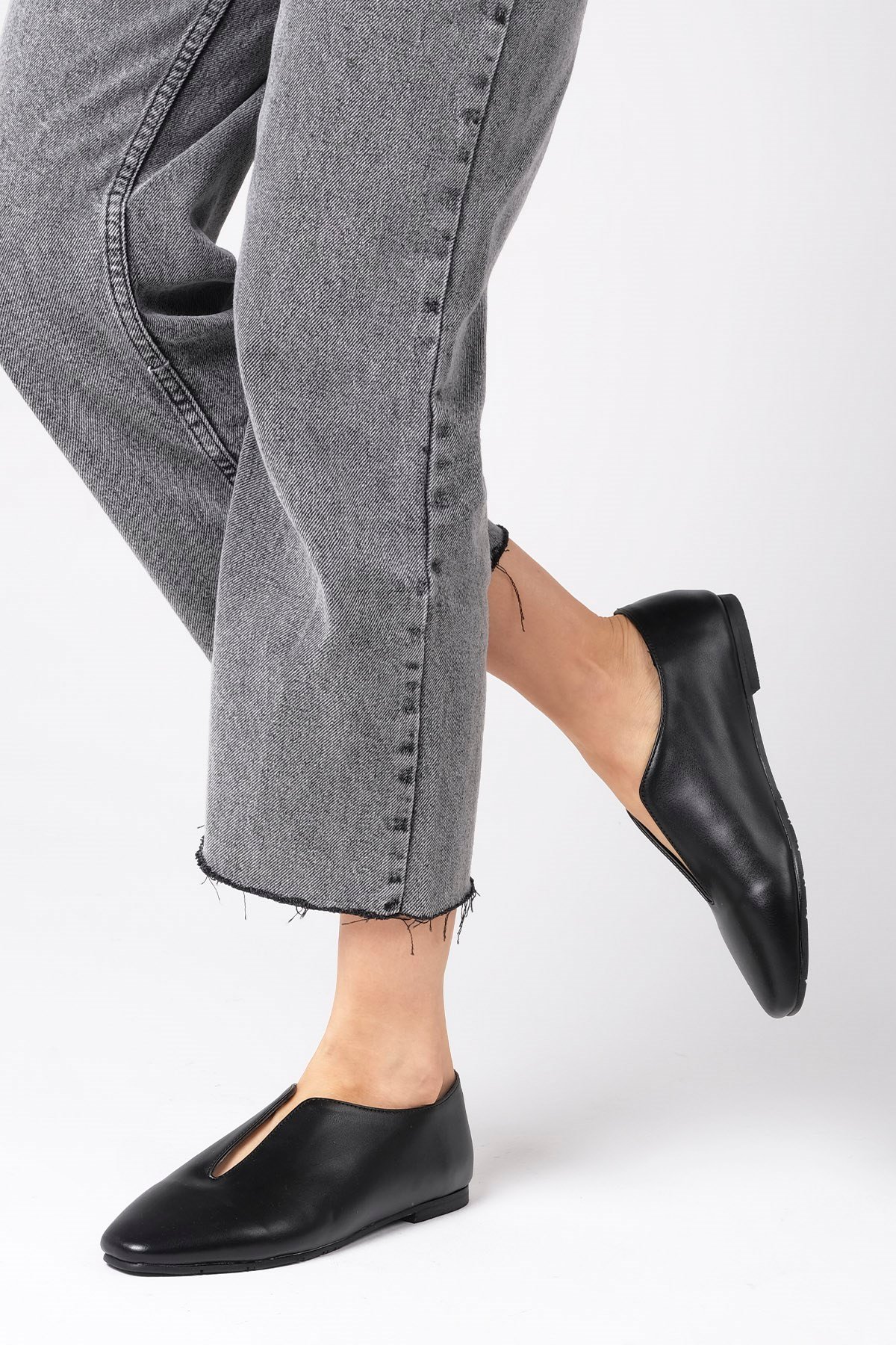 Jodie Siyah Renk Küt Burun Babet-BABET-Mio Gusto-02233BLC