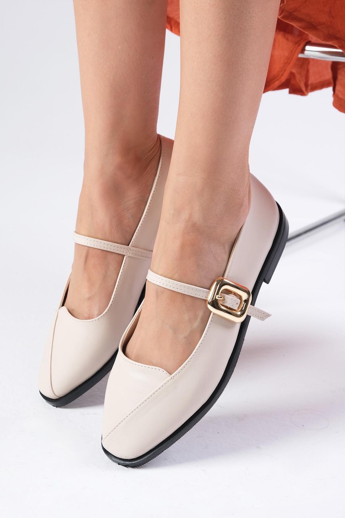 Juliet Ten Rengi Babet Ayakkabı-Flats-Mio Gusto-02335NUC