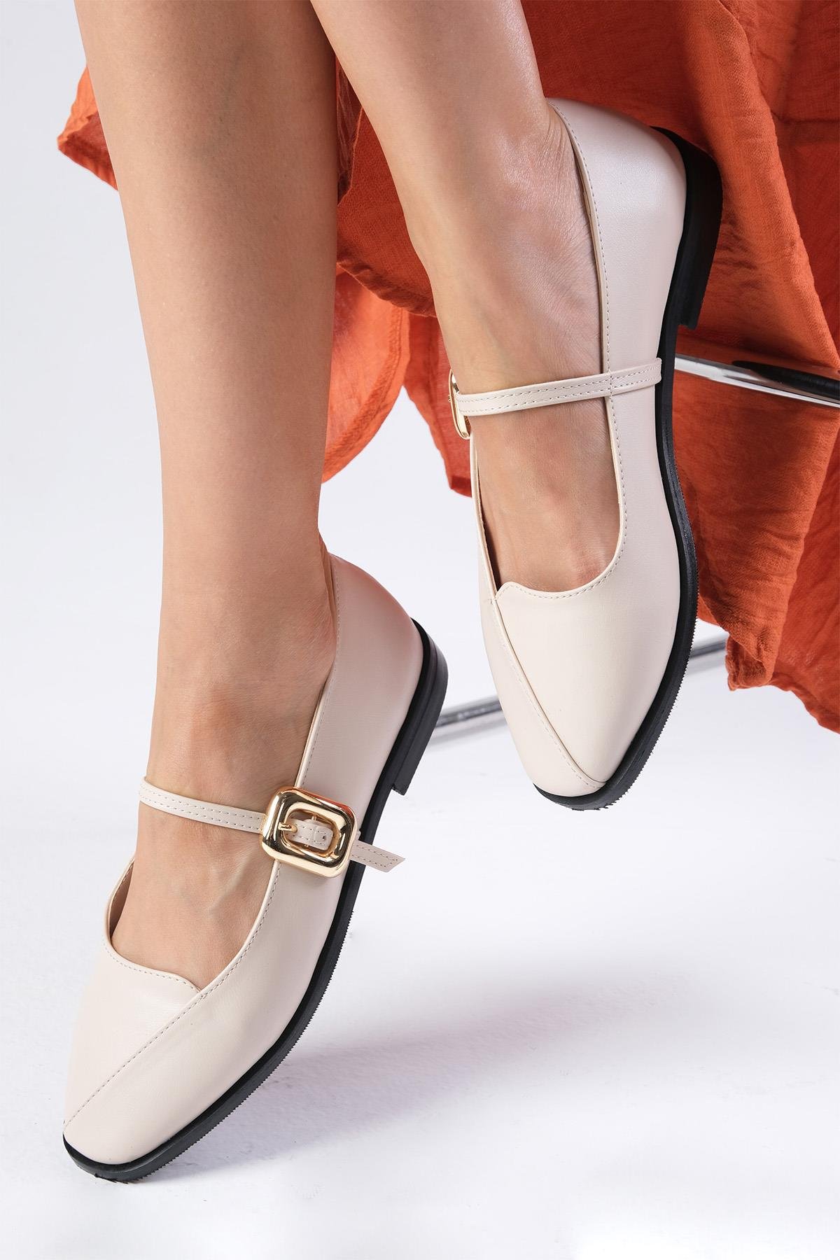 Juliet Ten Rengi Babet Ayakkabı-Flats-Mio Gusto-02335NUC